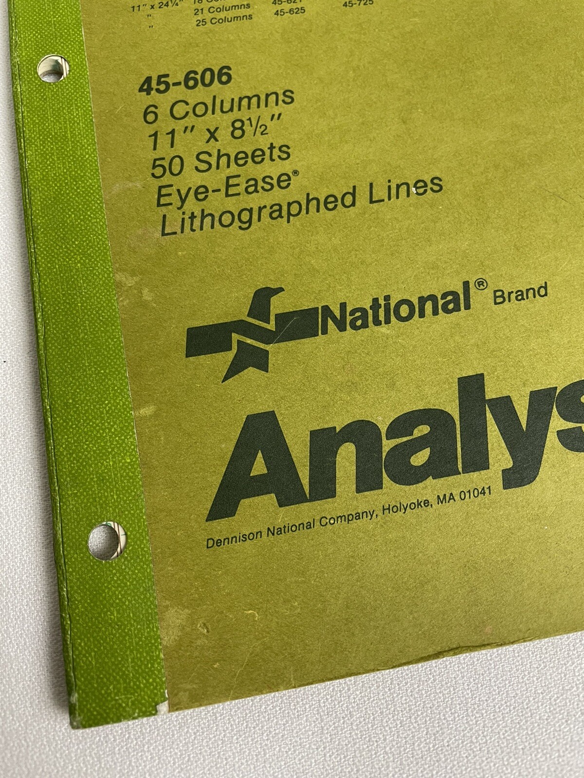 National Brand Eye-Ease Analysis Pad 6 Columns Item 35-604 – 29 Sheets