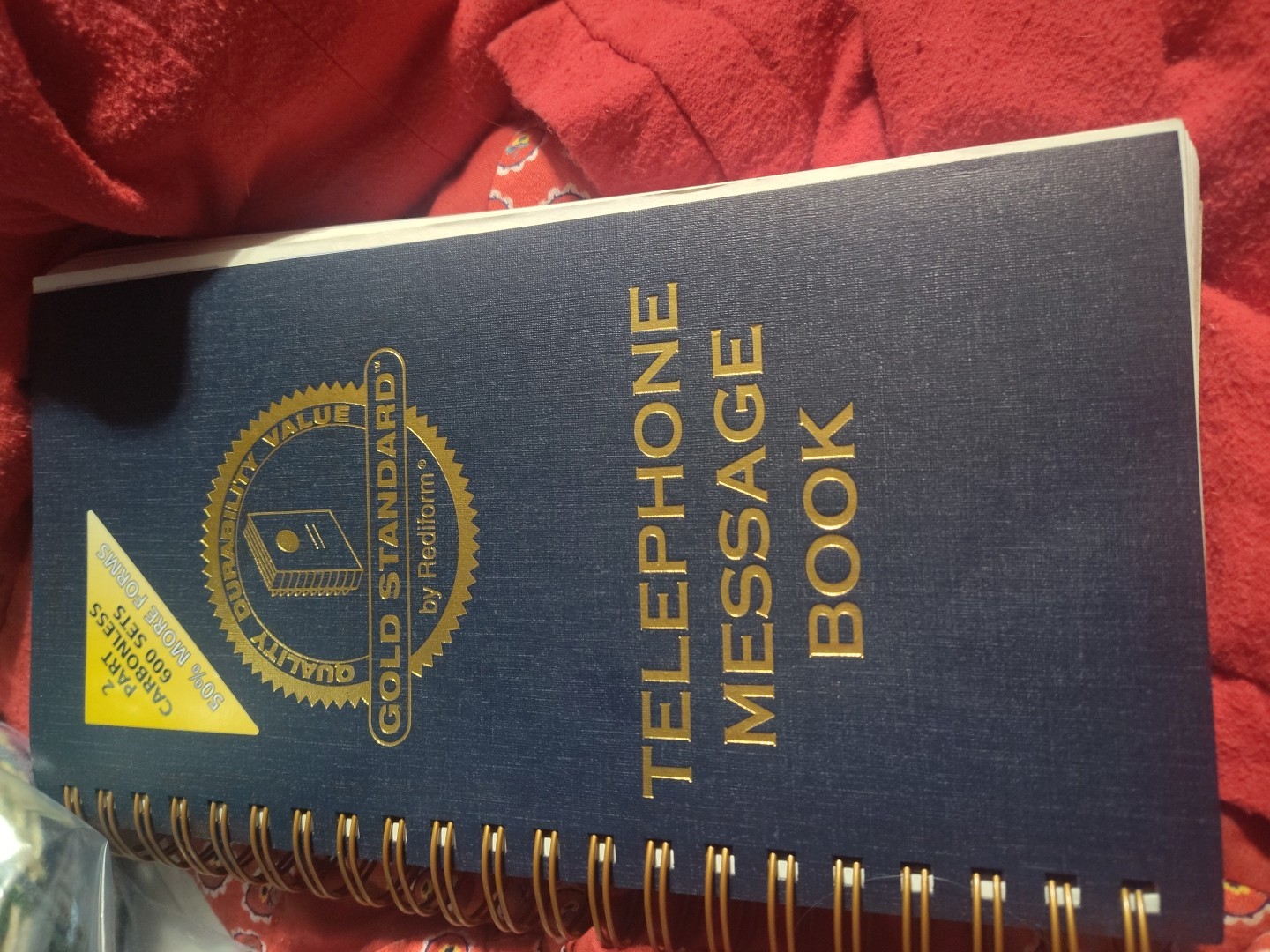Telephone Message Book Gold Standard Rediform 2 Part Carbonless 600 Sets New