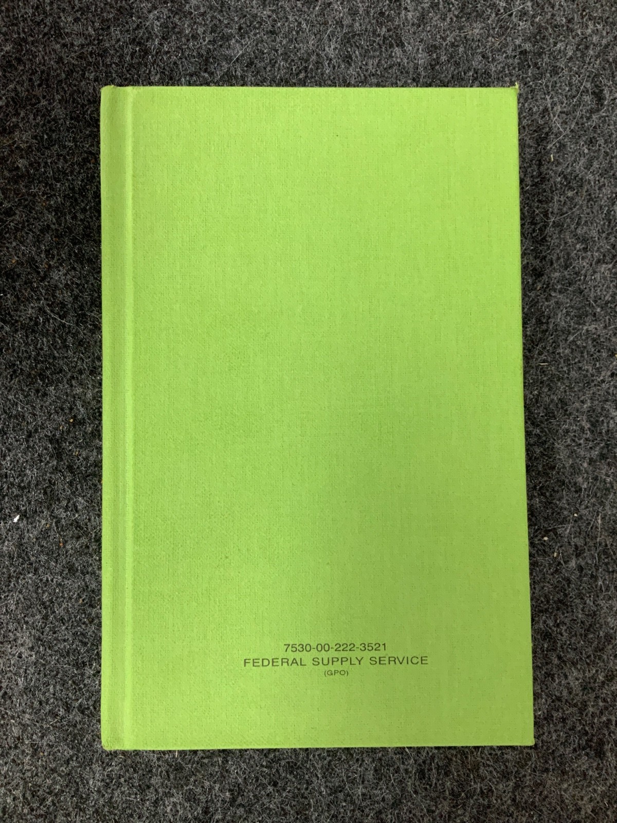 Green Military Log Book NSN 7530-00-222-3521 5.5×8 OD Hard Cover Hiking Notes