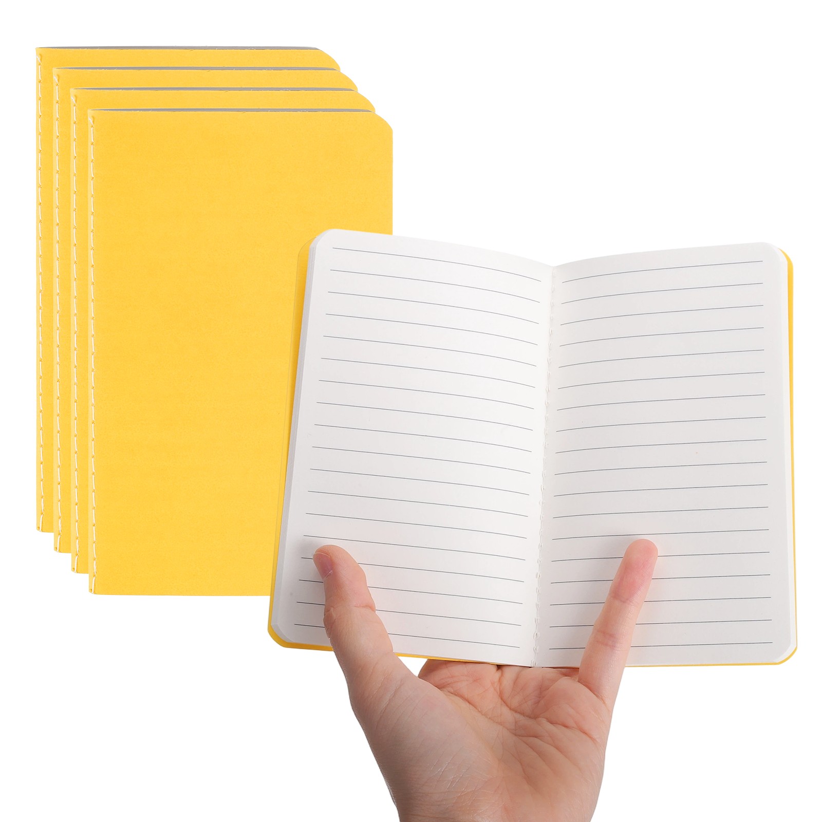 5 Pack A6 Notebook, A6 Journal Mini Notebook Pocket Kraft,Gold