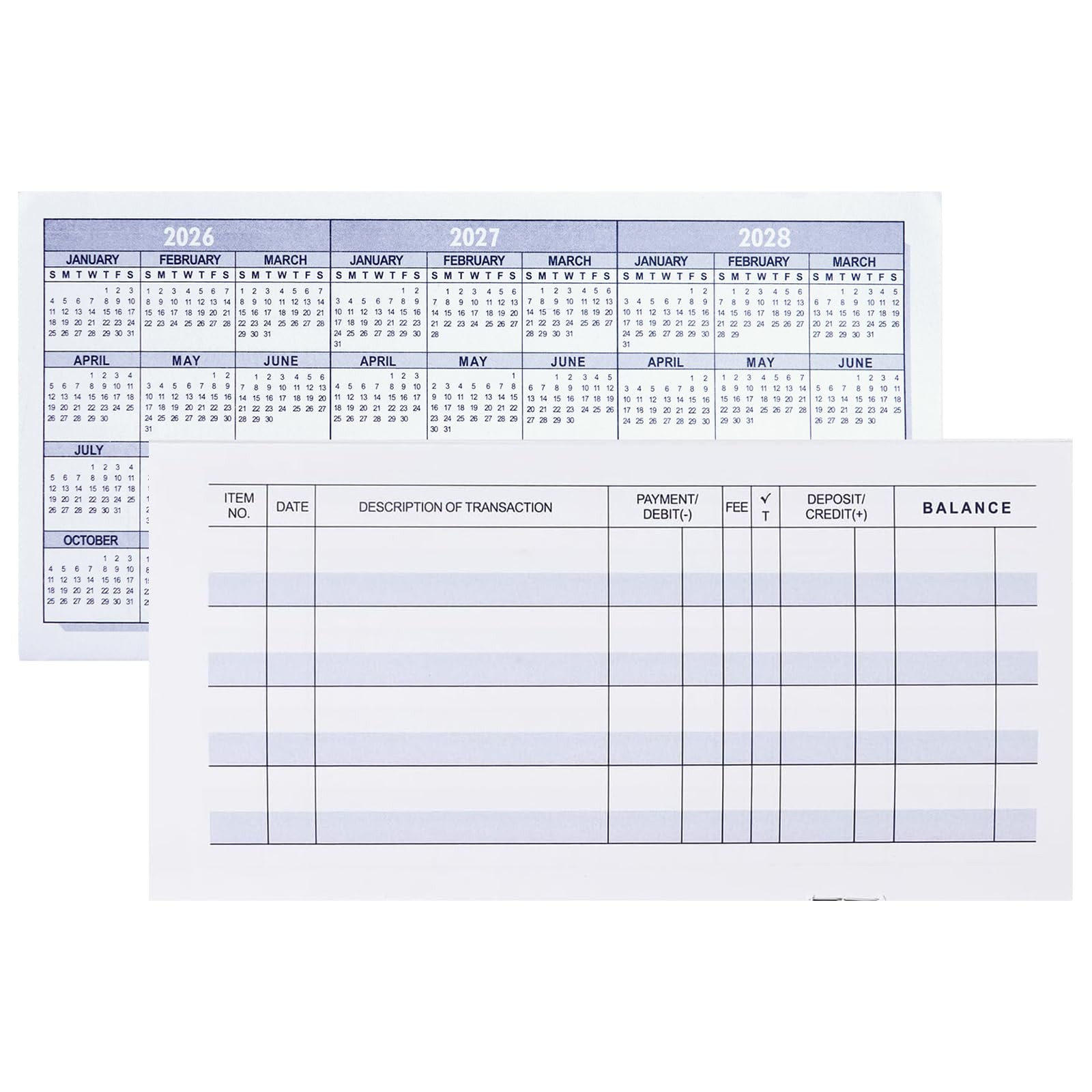 Larger Lines 12 Pack Check Registers for Personal Checkbooks, Blank Checkbook…