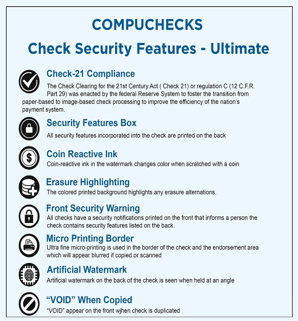50 Blank Check Stock Paper – Check in Middle – Blue/Green Prismatic