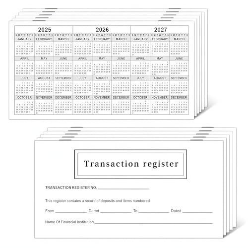 12 Pack Checkbook Registers 6 x 3 Blank Ledger Transaction Record for Banking