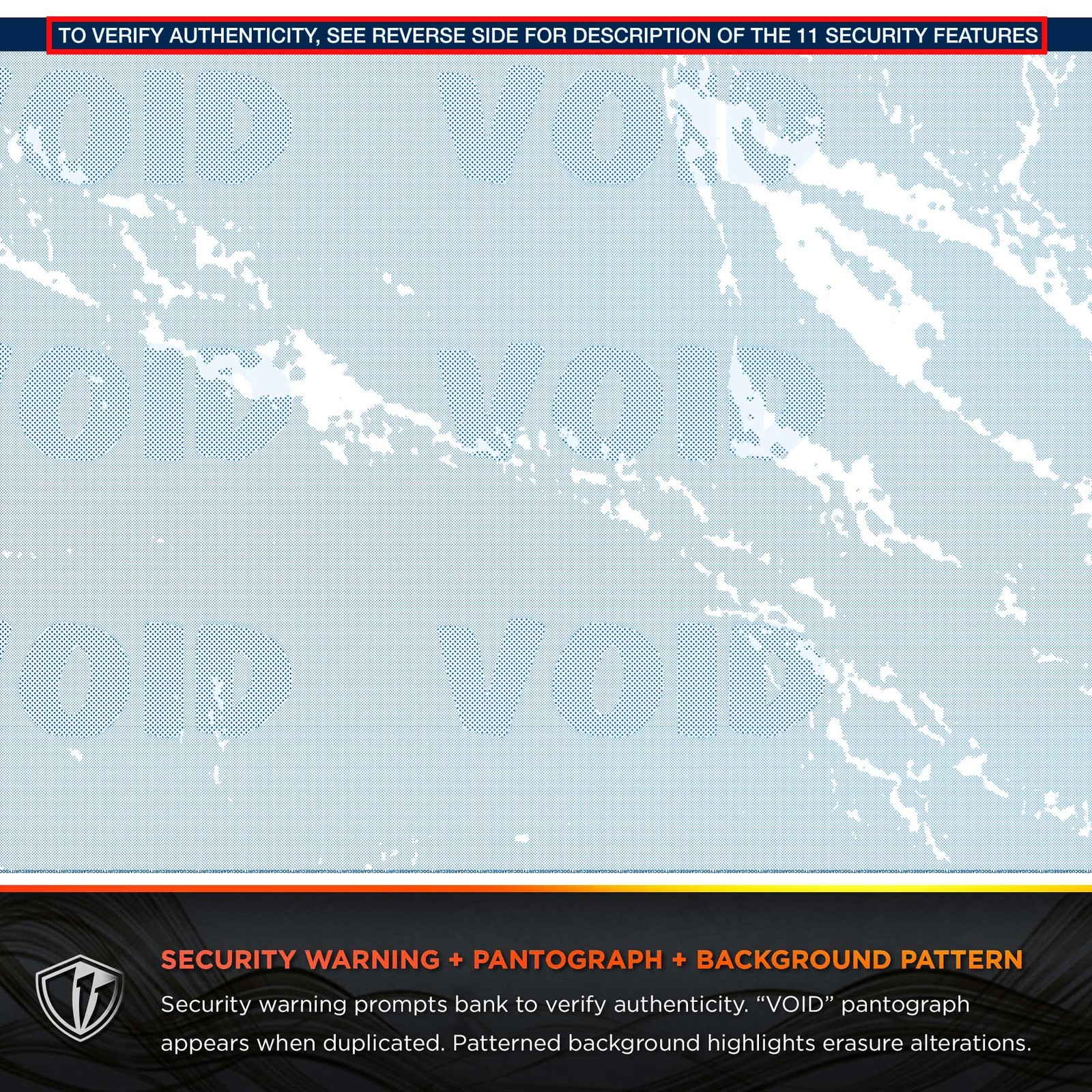 Standard Blue Marble Top High Security Check Paper – Laser/Inkjet Printer Com…