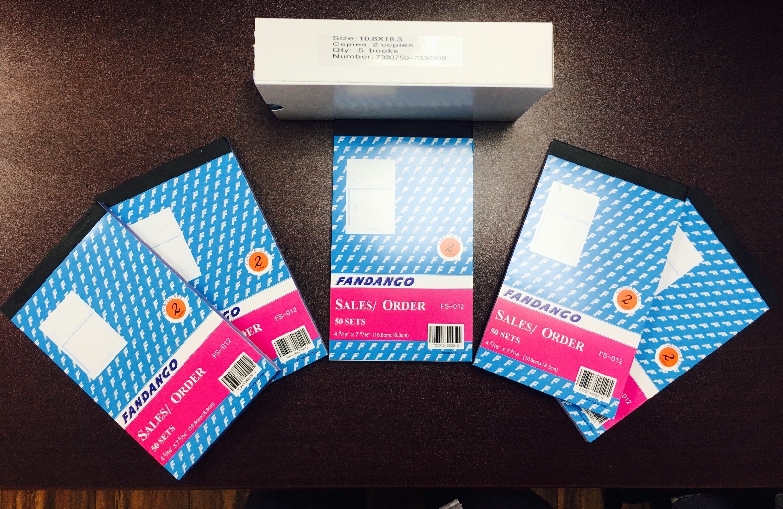 10 Pack: 2 part Carbonless Sales Order Books Receipt Form Invoice 50 Set 4.5×7.5