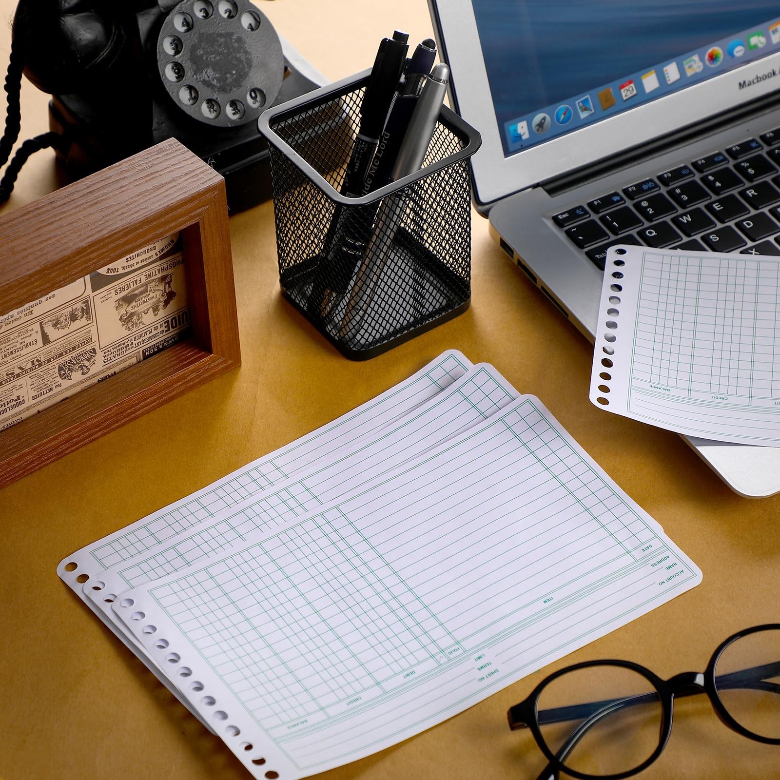 200 Pcs Ledger Sheets 5 x 8.5 Extra Sheets Ledger