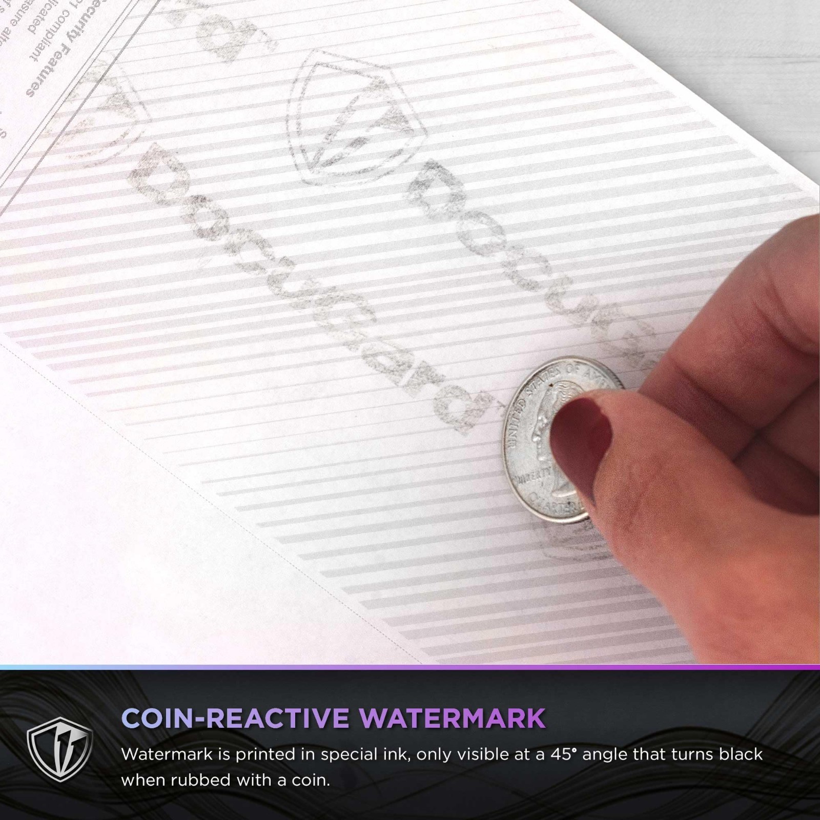 High Security Hologram Check Paper – 500 Blank Business Checks – 20 Security Fea