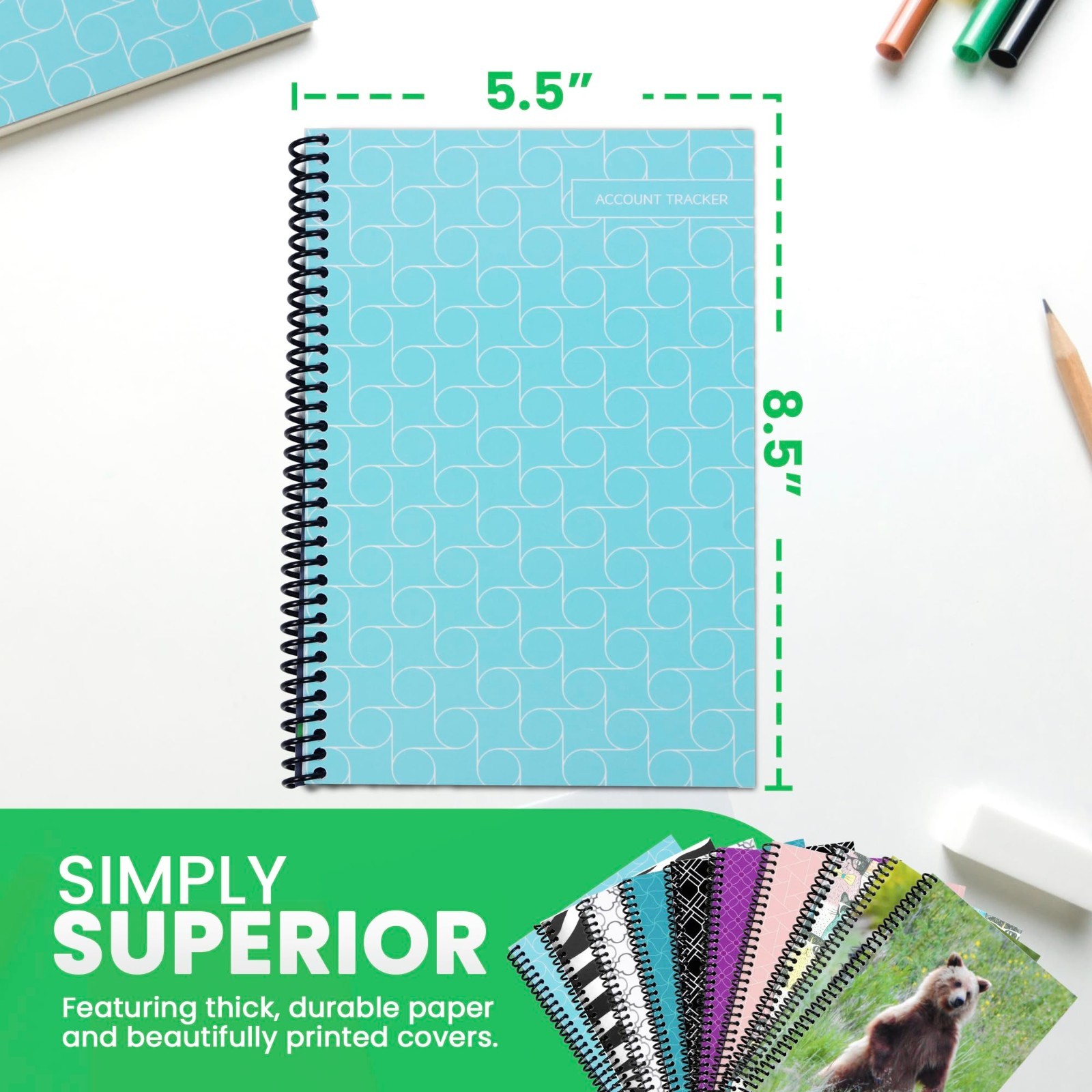 Premium Check Book Register & Debit Card Ledger – Expense Tracker Notebook, 2 Pc