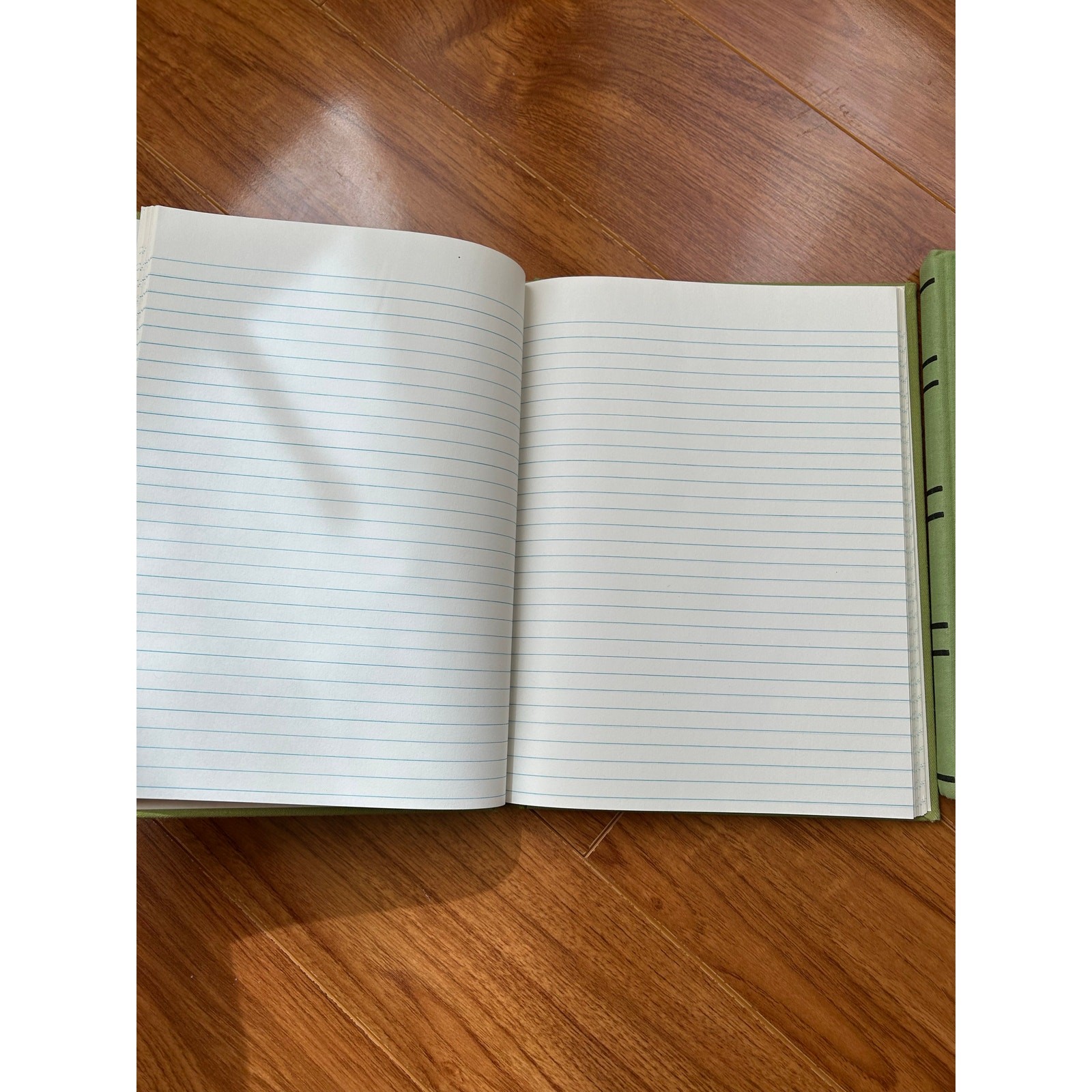 NEW Vintage Federal Supply Service Record Book-Green Cloth Cover Ruled Paper