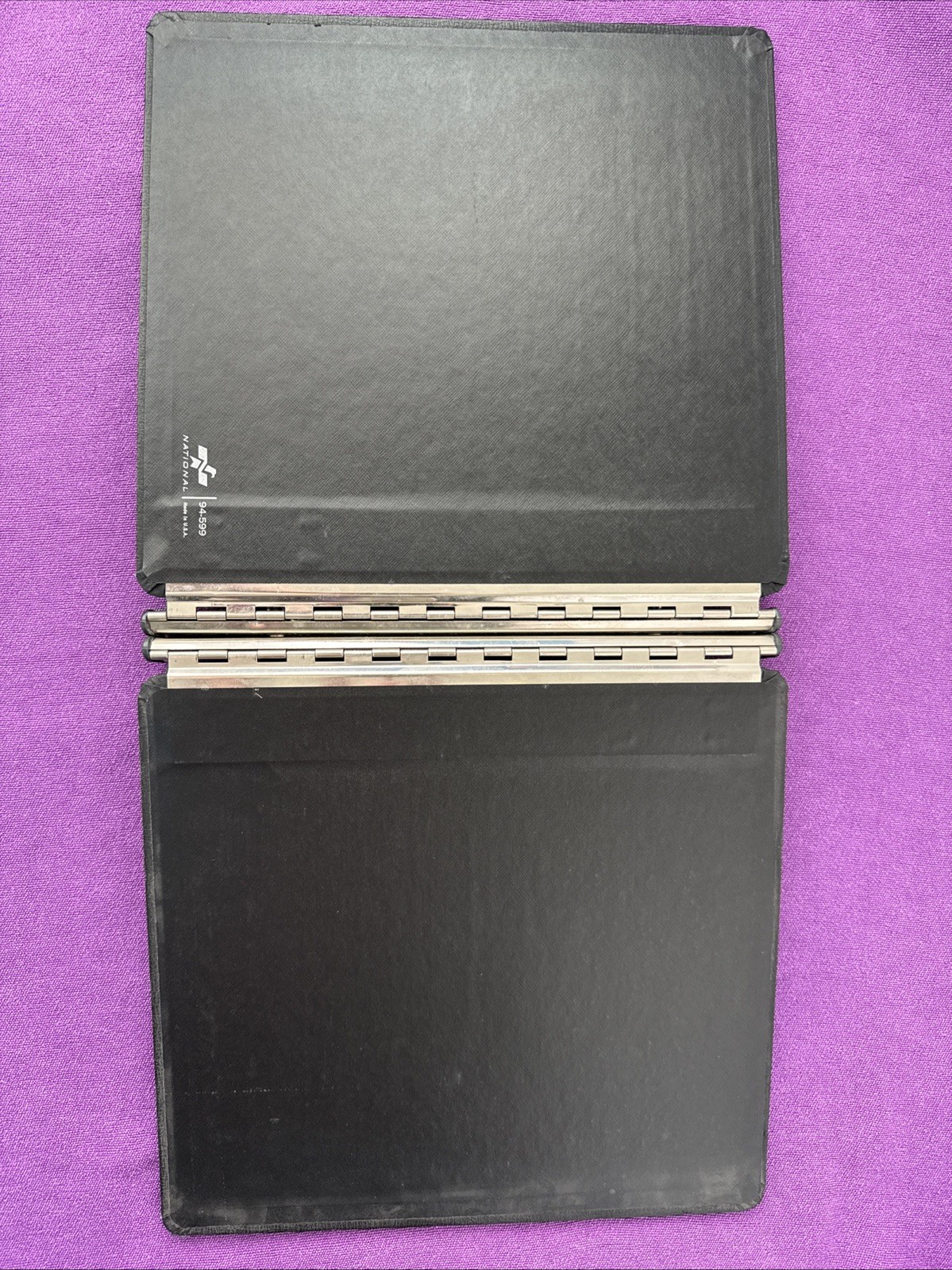 National Brand 2 Post Ledger Book Binder 94-599 Black Notebook USA