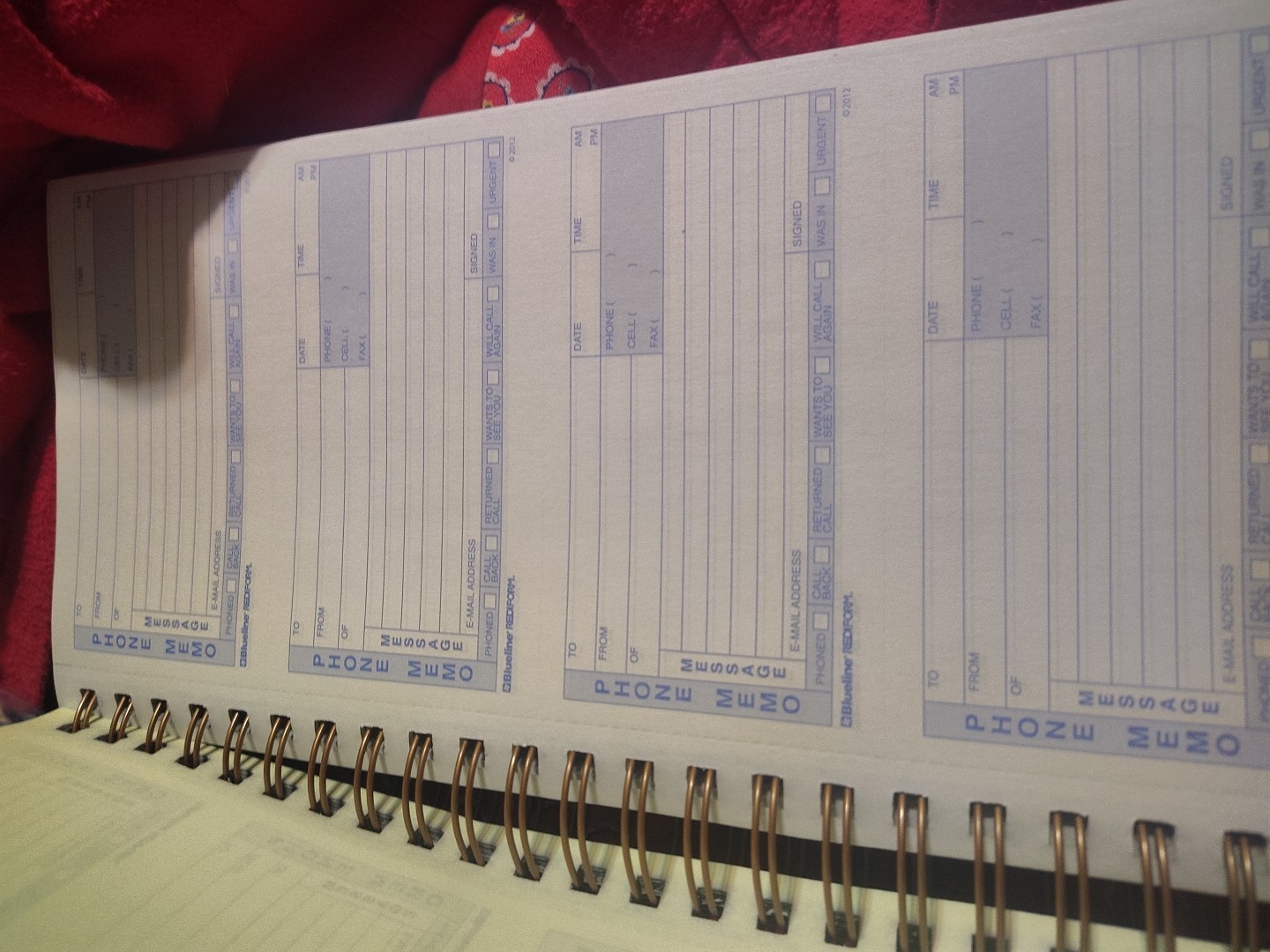 Telephone Message Book Gold Standard Rediform 2 Part Carbonless 600 Sets New
