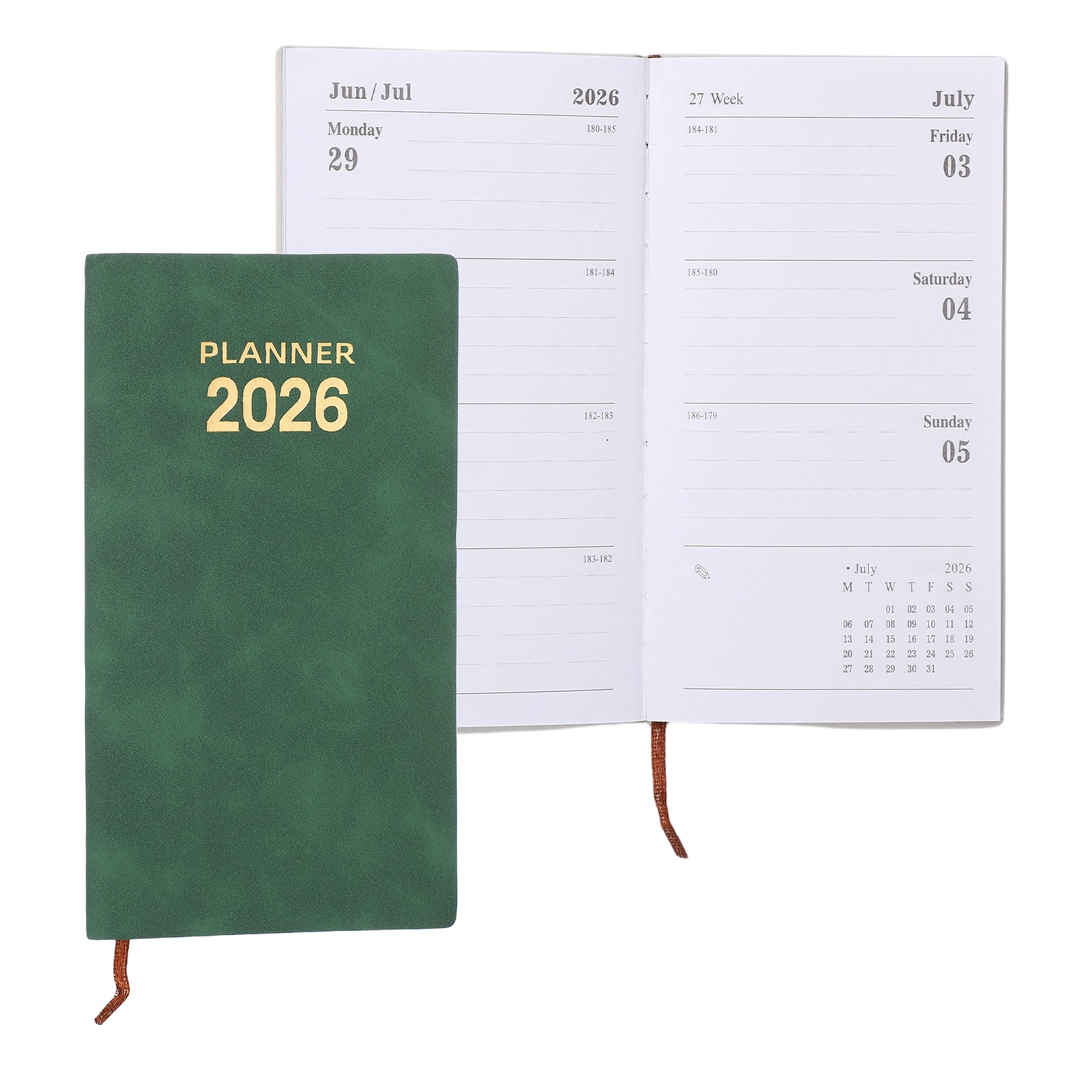 2026 Planner Notebook, A6 6.9 x 3.7″ to Do List Notebook, Dark Blue