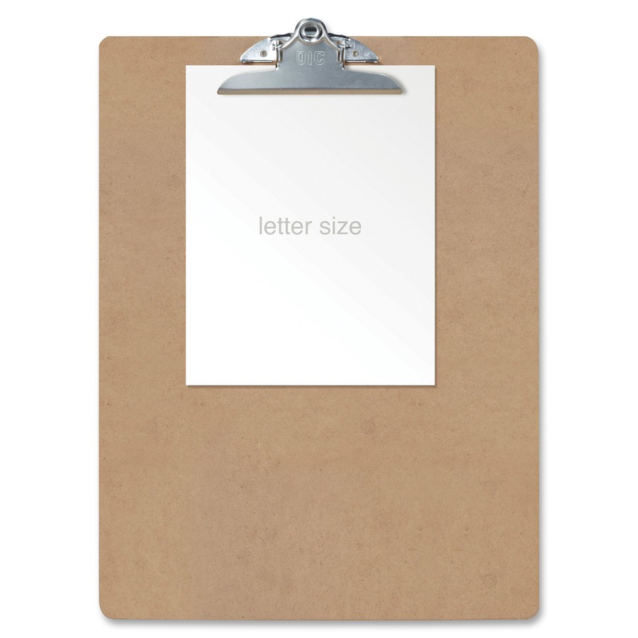 Oic Wood Clipboard – Spring Clip – Hardwood – Brown (oic-83104) (oic83104)