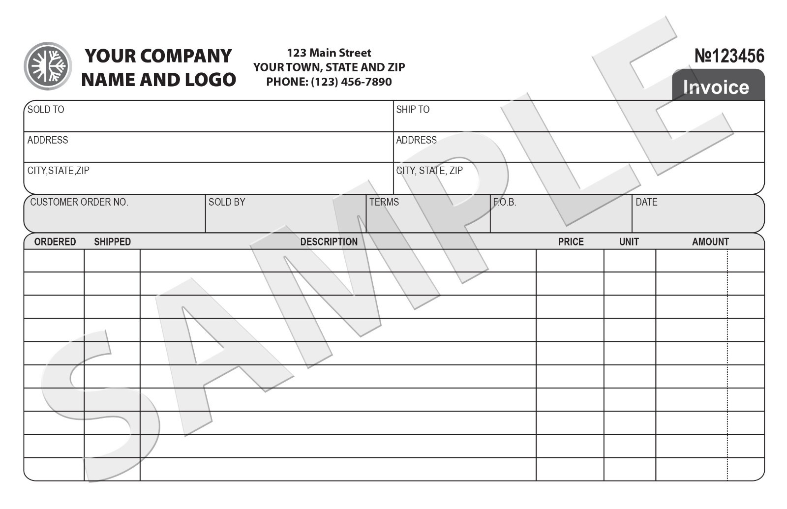 250 Custom Invoice / Sales Receipt / Carbonless Form