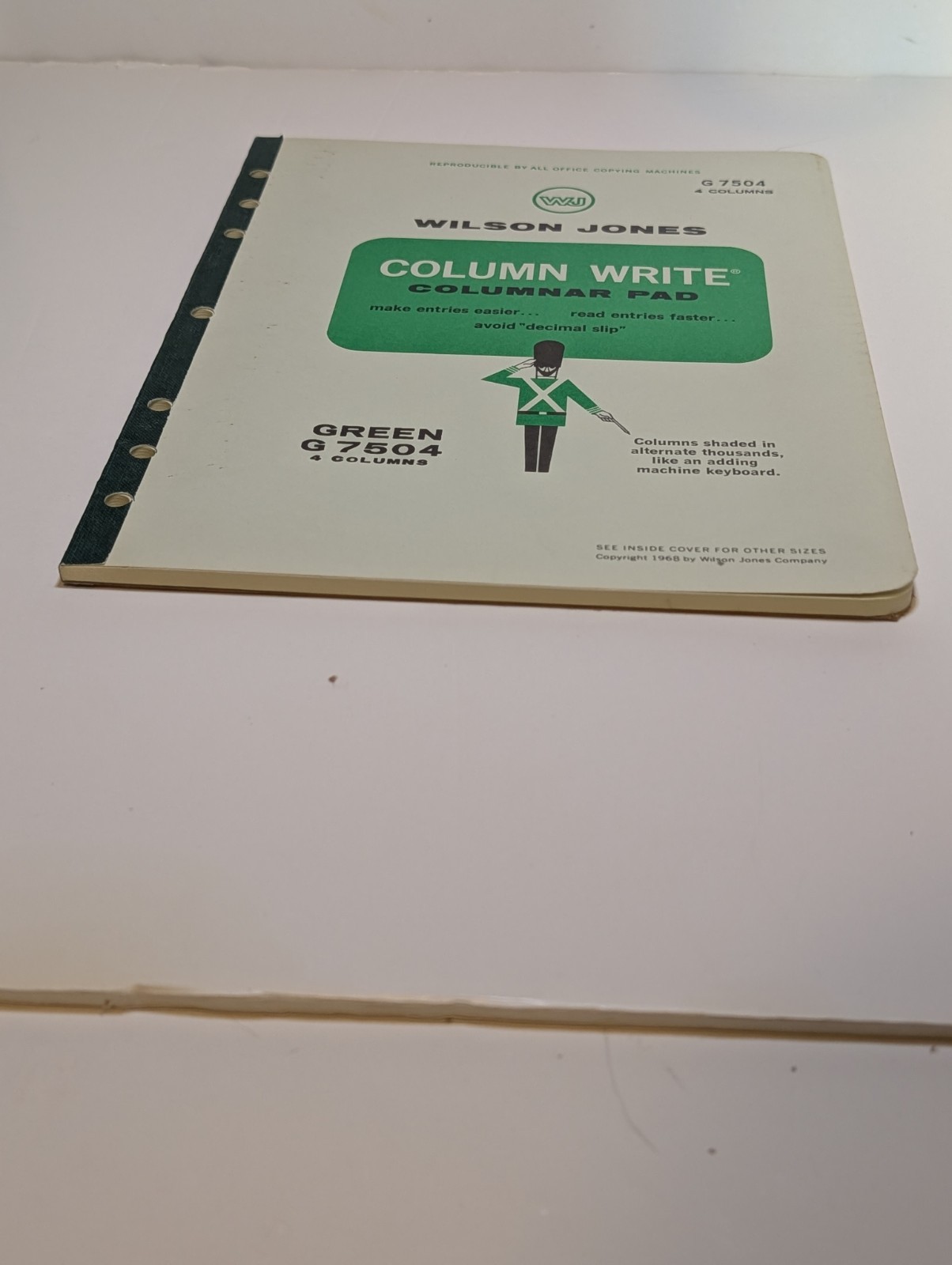 Wilson Jones Columnar Pad 4 Columns Ring Binders G7504 50 Sheets 11″ x 8.5″ 1968