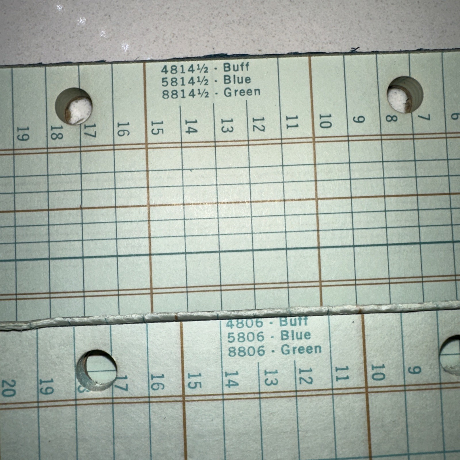VTG 1968 Wilson Jones Write Columnar Pad Green 6 Columns Accounting Ledger D3