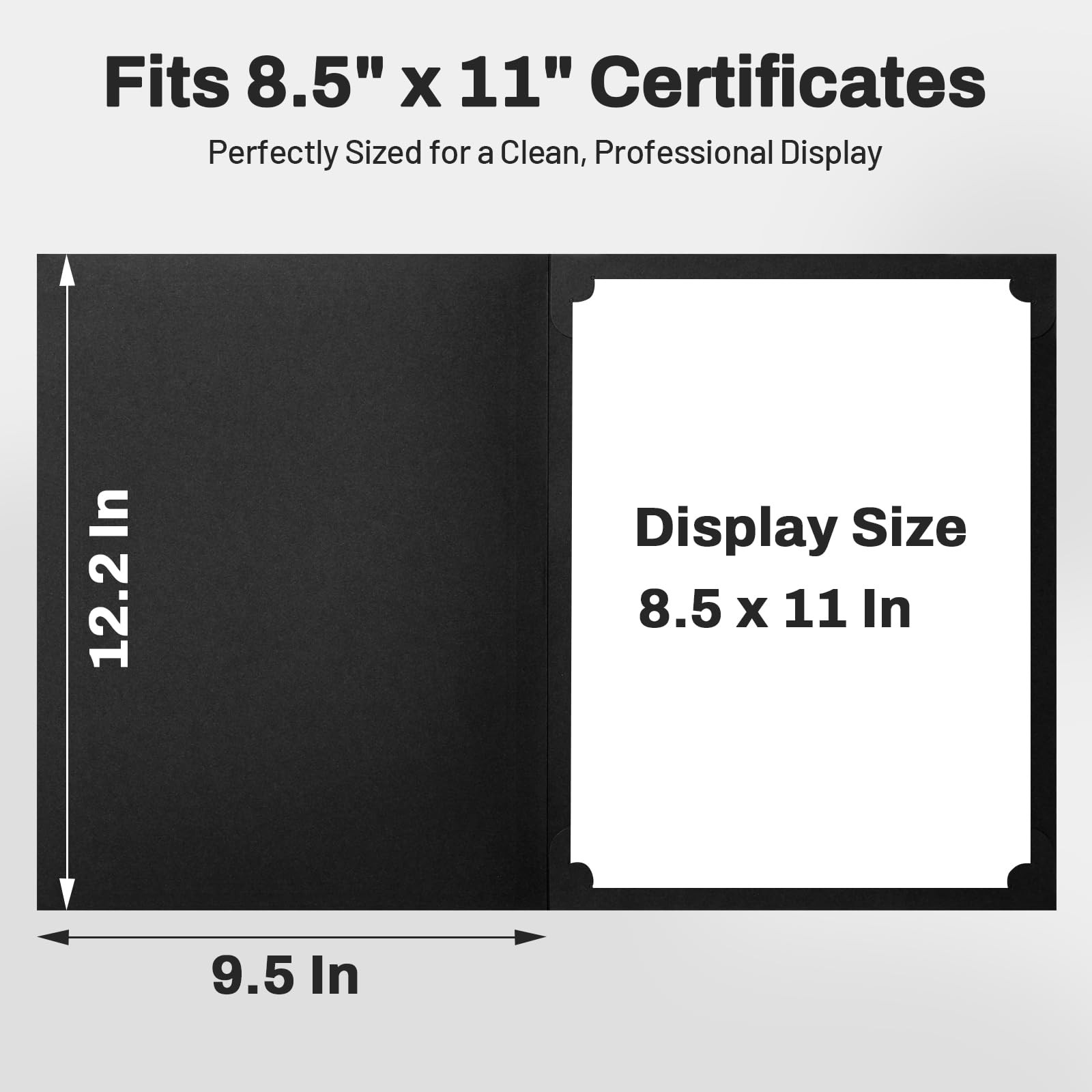 SUNEE Certificate Holders(Black, 50 Packs), Diploma Covers Gold Foil Black