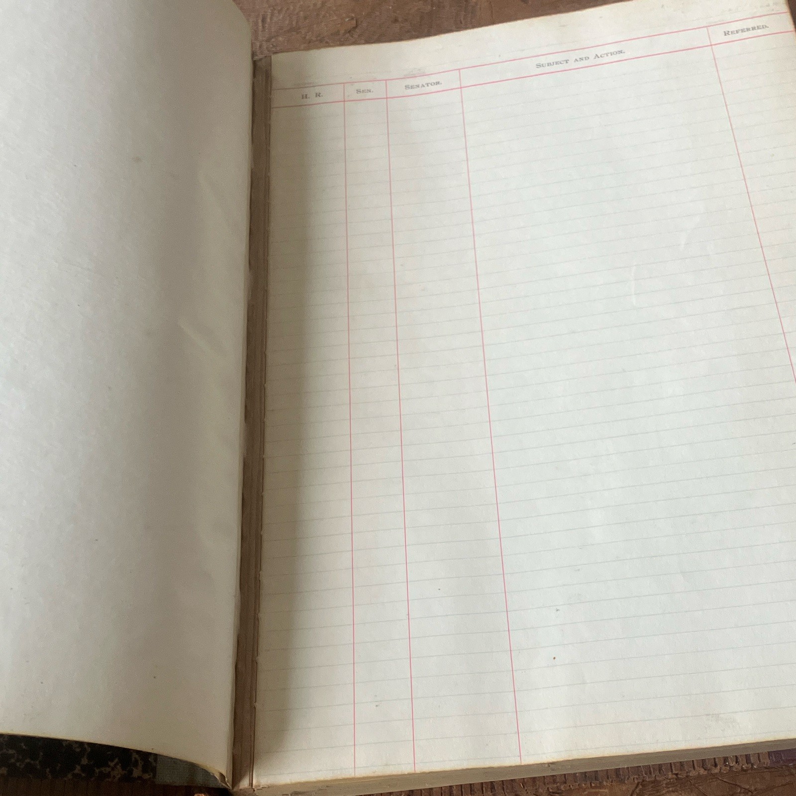 Antique 19th century Hardcover Blank Ledger .
