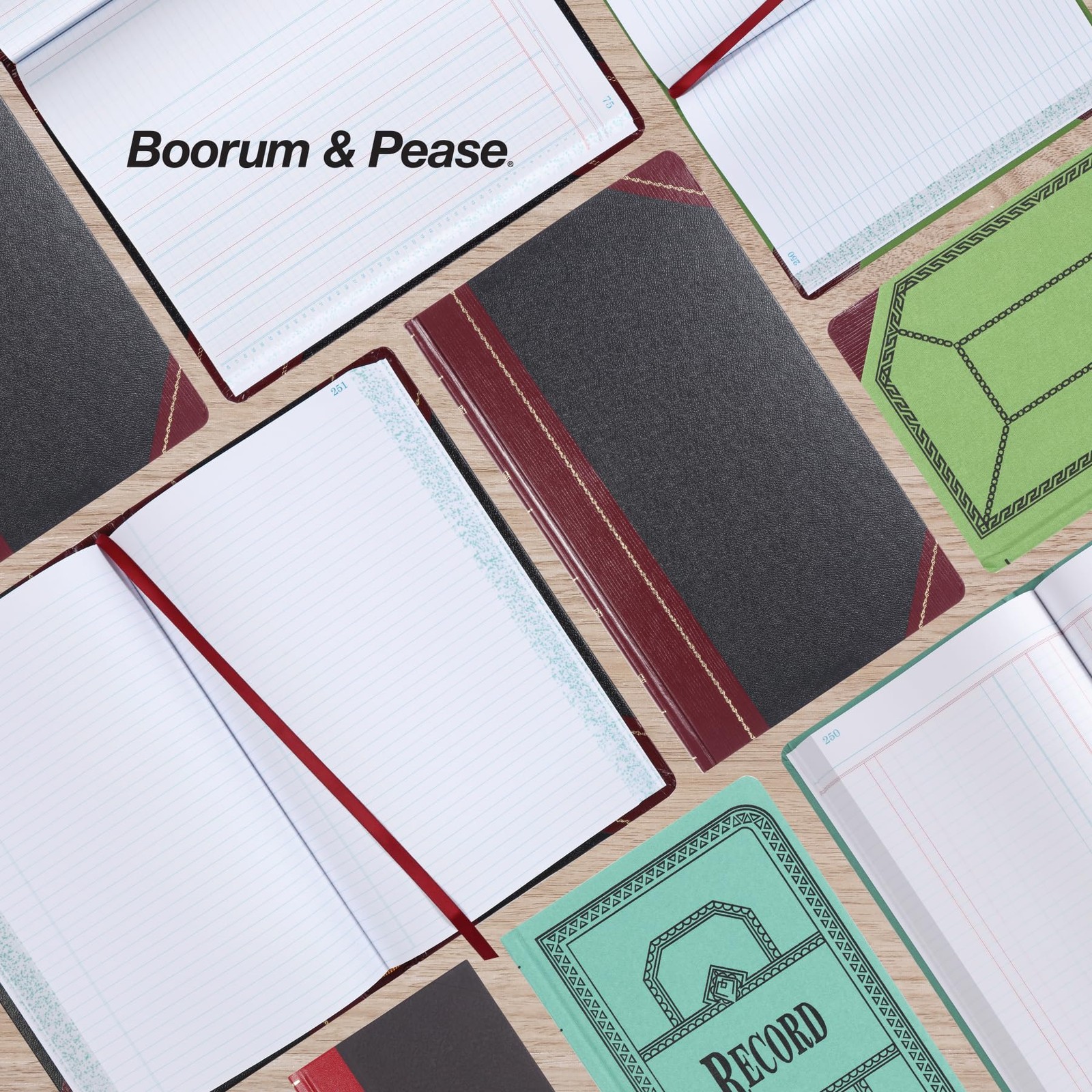 Boorum & Pease 9 Series Account Book – Record Ruled, Pack of 1, Black