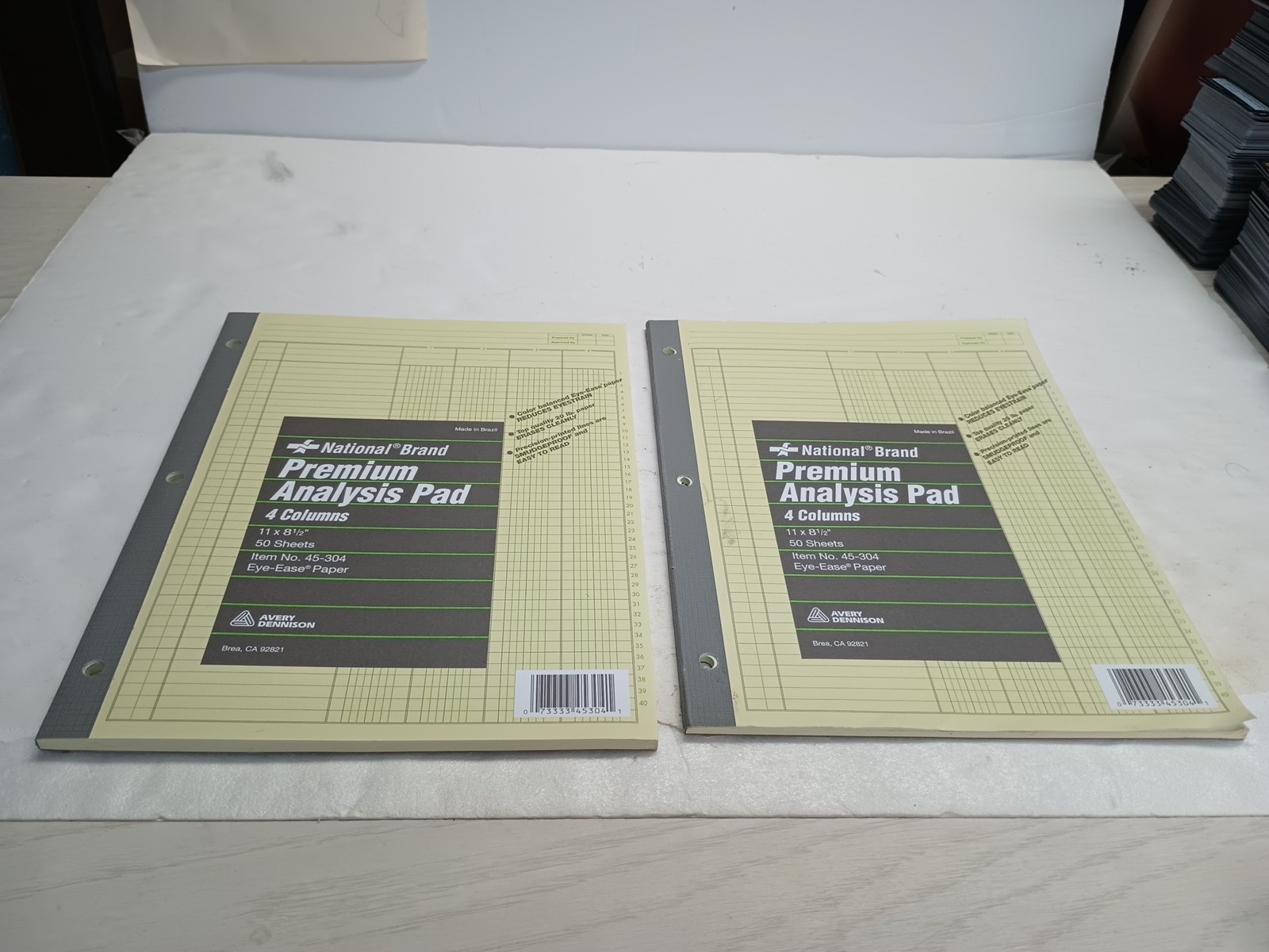 (1) New Premium Analysis Pad Set 2 5 column 45-605 National Avery Green 8.5×11.