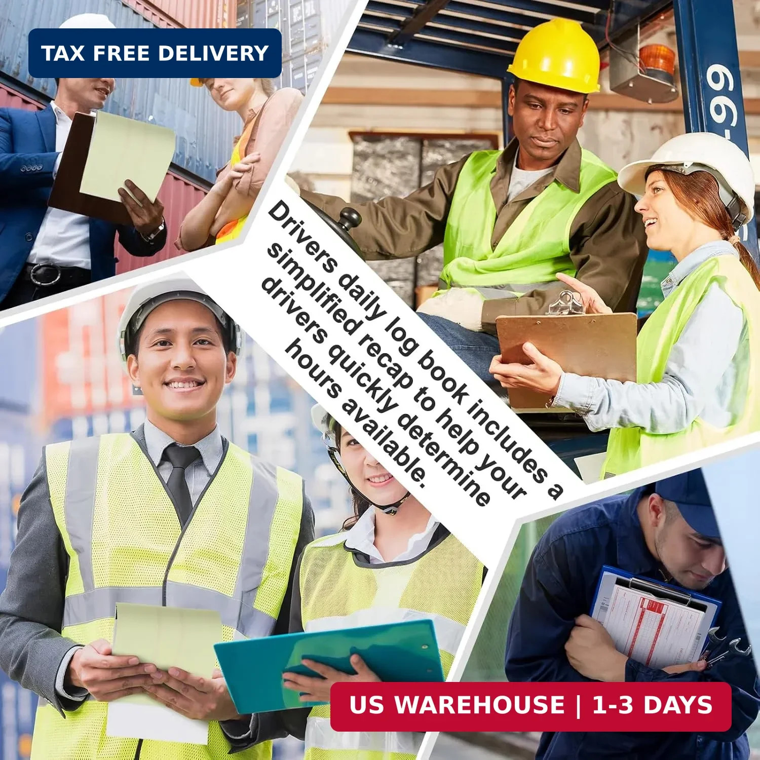 10 Pack 2026 2027 New Log Book for Truck Drivers 8.5″ x 5.5″ Daily Log Book with