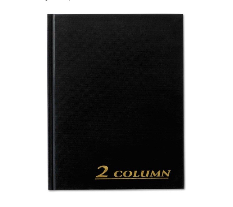 Adams® 2-Column Account Book, 9 1/4″ x 7″, Black $25.99
