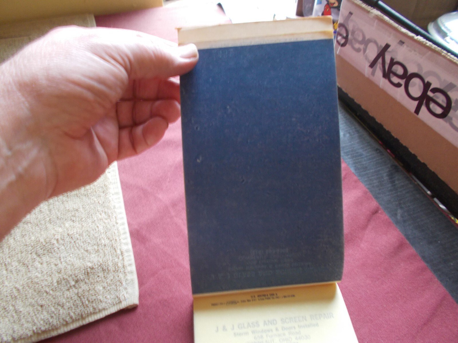 VGT NOS 1987-89 ADVERT. CARBON SALES BOOK RECEIPT BOOKLET NEBS J&J GLASS REPAIR