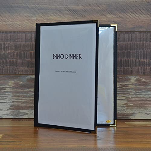 25 Pack Black Menu Covers – 2 Pages, 4 Views Fits 8.5 x 11 Inch Nickel Corners