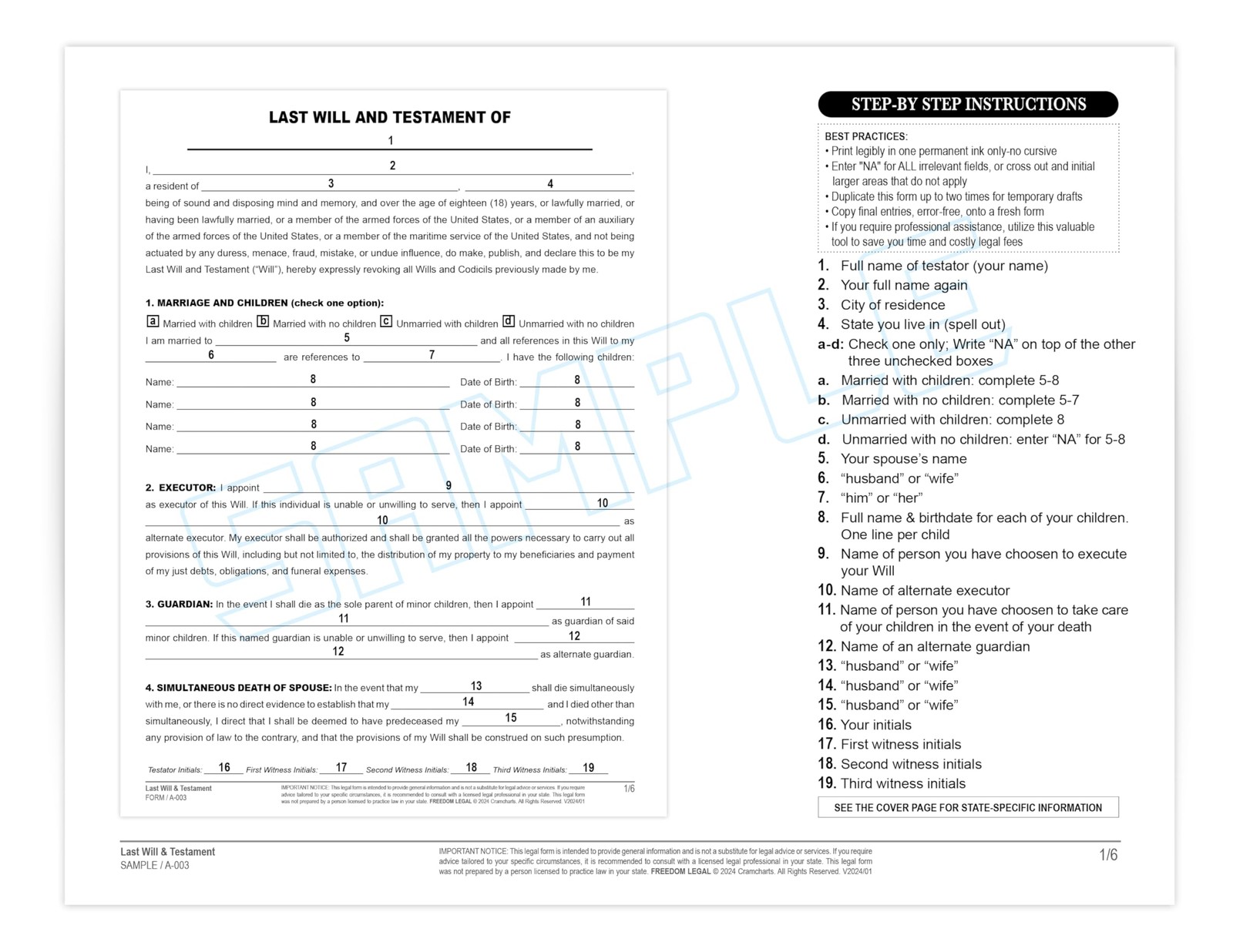 Last Will and Testament Legal Forms Kit, Complete Do-It-Yourself…