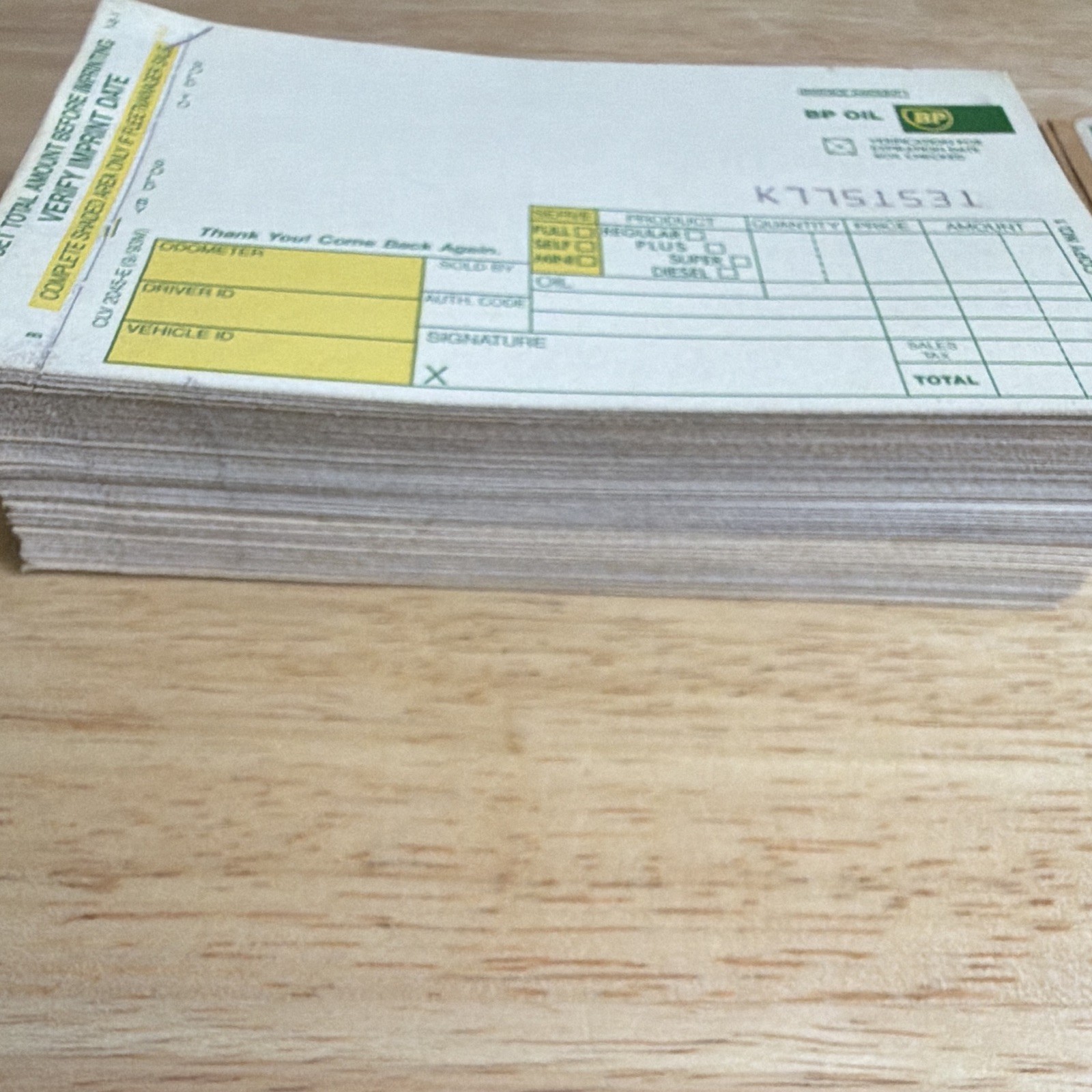 BP Invoices Invoice/Receipt Multi-Part Form Pads, Model/MPN K7151531