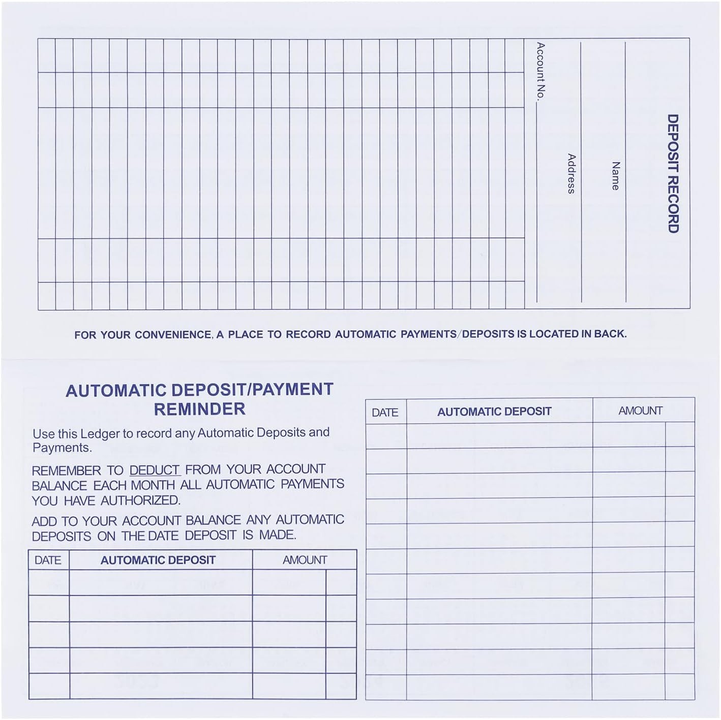 20 Pack Checkbook Register Check Registers for Personal Blank Ledger Transaction