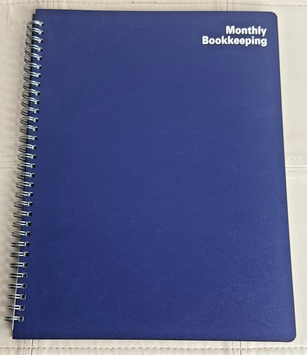 Adams Bookkeeping Record Book, Monthly Format, White (AFR71), 8.5 x 11 inches