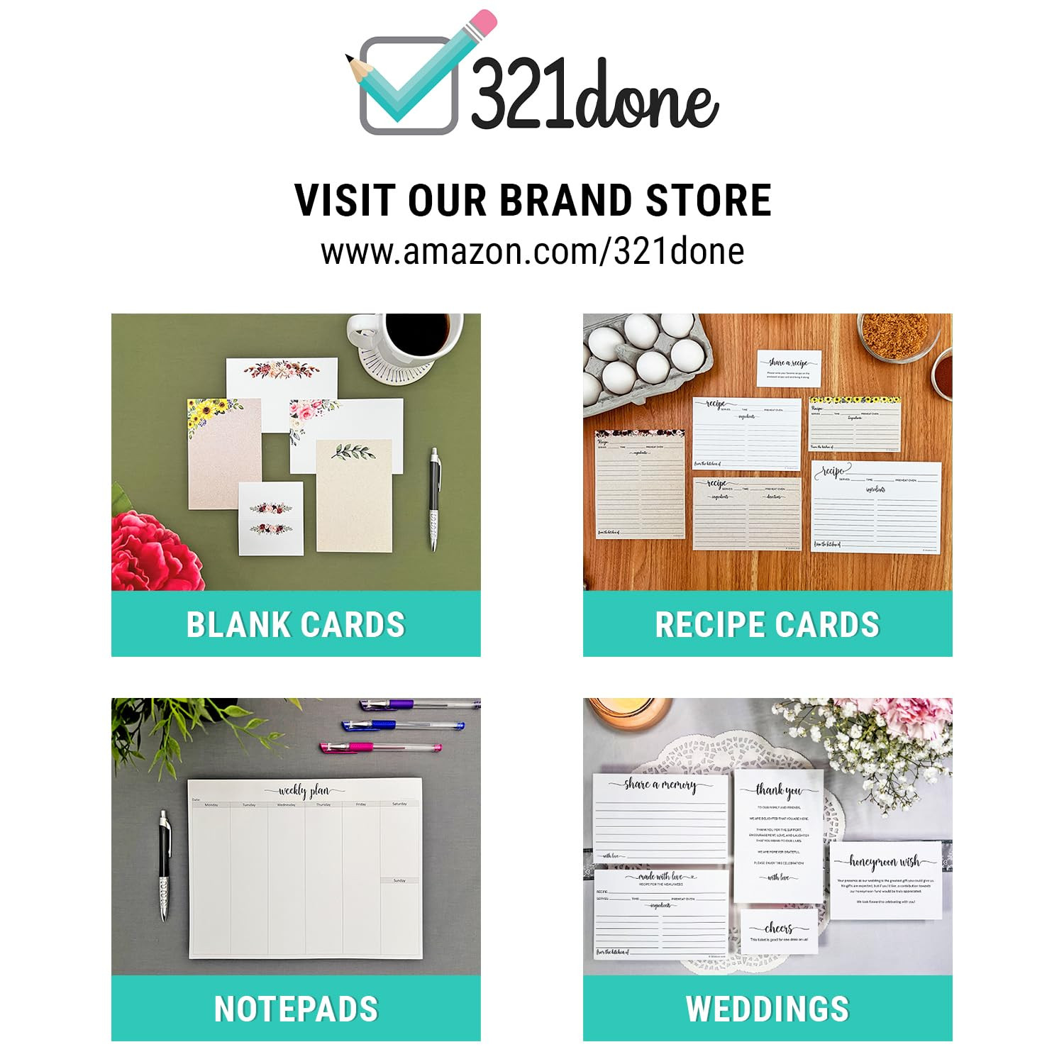 321Done Thank You Receipt Book, Made in USA – 3.4X5.5 Order Form, 2-Part Carbonl