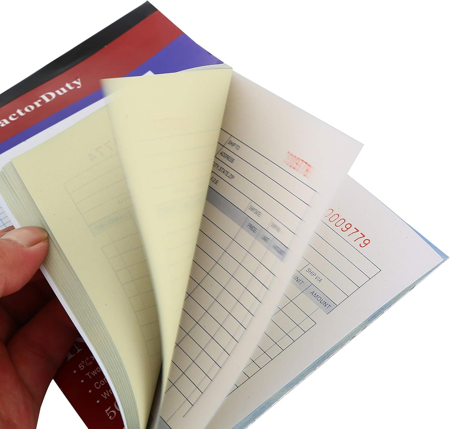 10 Pack Large Sales Order Book Receipt Invoice Duplicate Carbonless 50 Sets 5.5″