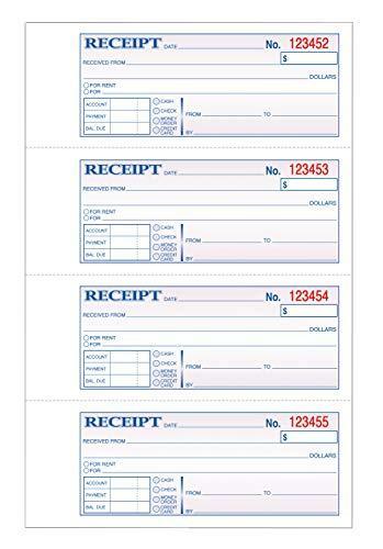 TOPS Money/Rent Receipt Book, 3-Part, Carbonless, 11 x 7-5/8 Inches, 4