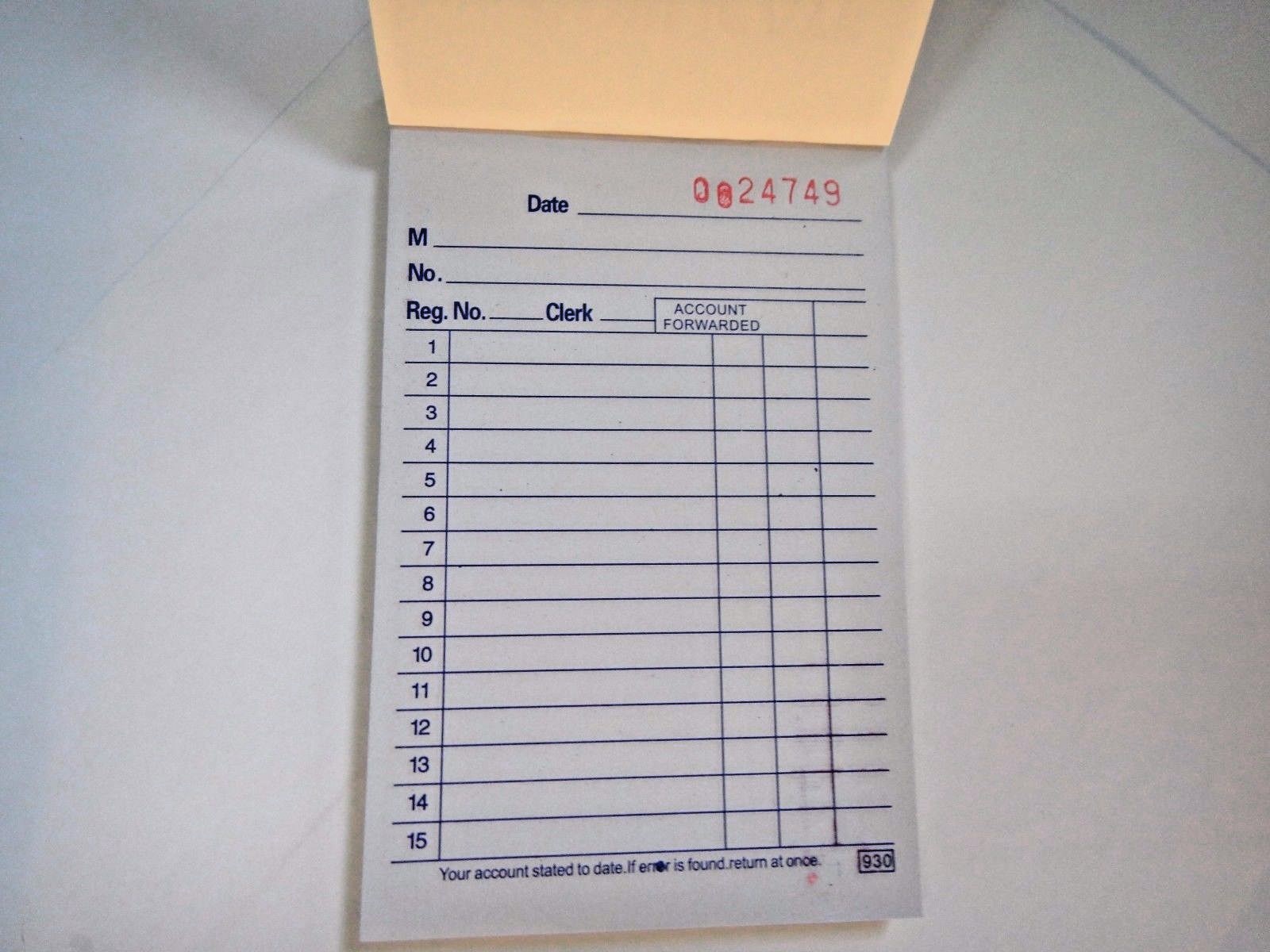 New Sales Book Order Receipt Invoice Carbon less 50 sets 3.5″x5.5″ US Seller