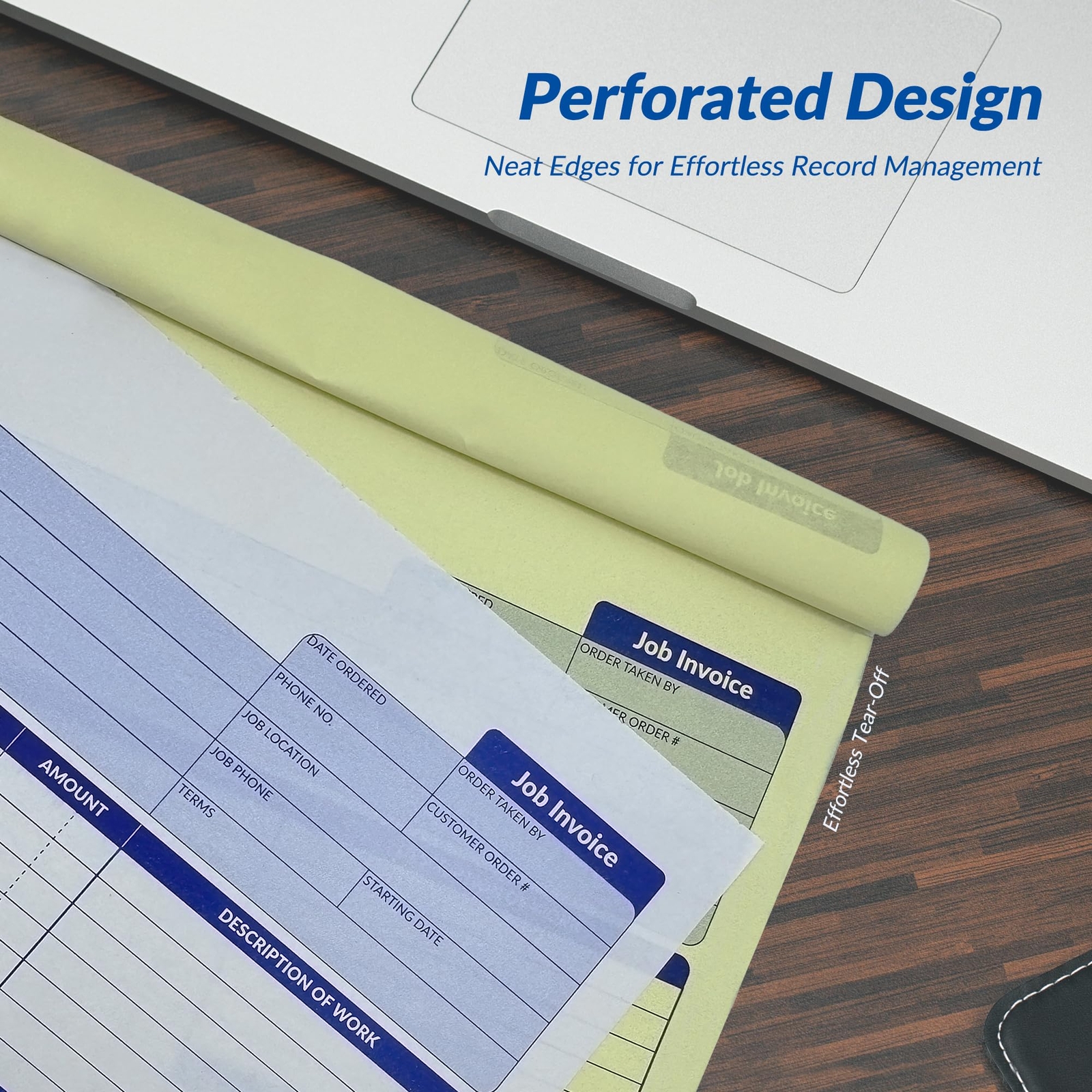Job Work Order Forms Large Size Contractor Invoice Book 8-1/2 x 11-7/16 I