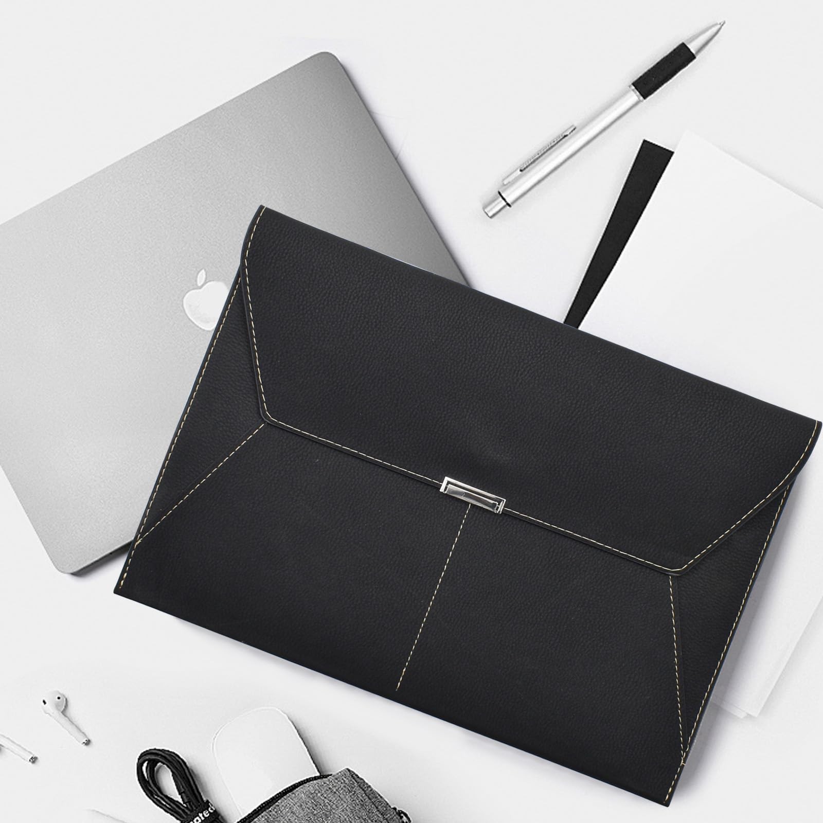 VANRA File Folder Document Holder Organizer Waterproof 13×9.33 inch, Black