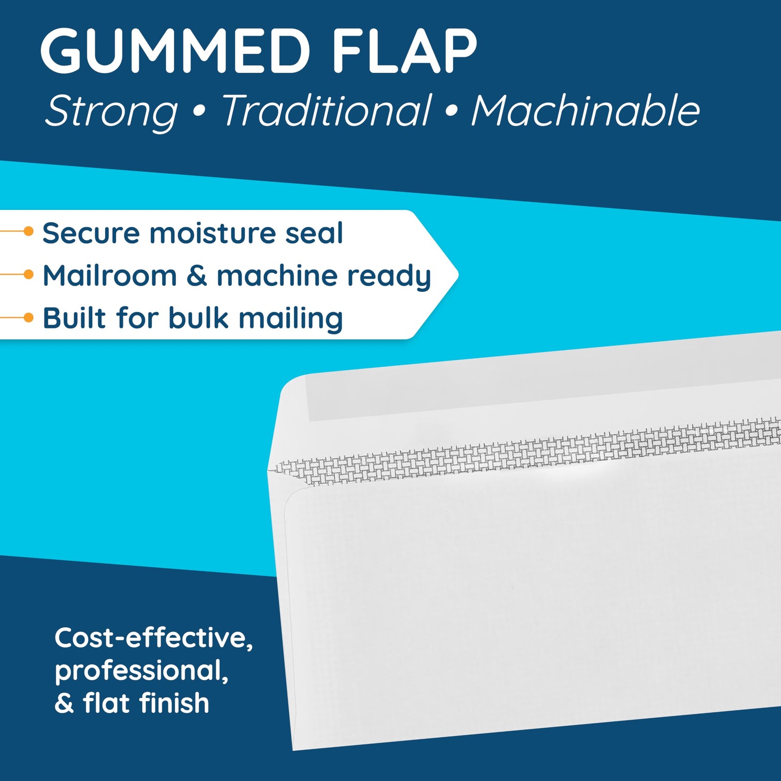 500#8 Gummed Double Window Security Check Envelopes – Number 8, White