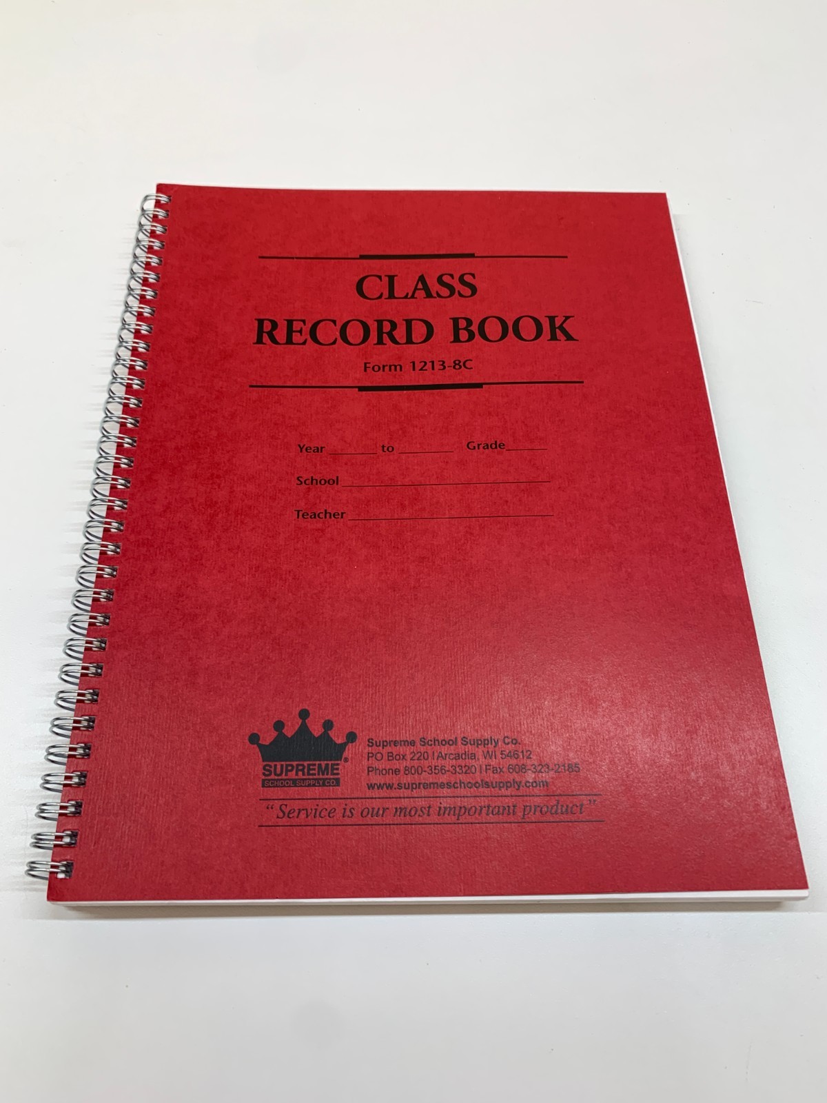 Class Record Book Form 1213-8C Supreme School Supply Co.