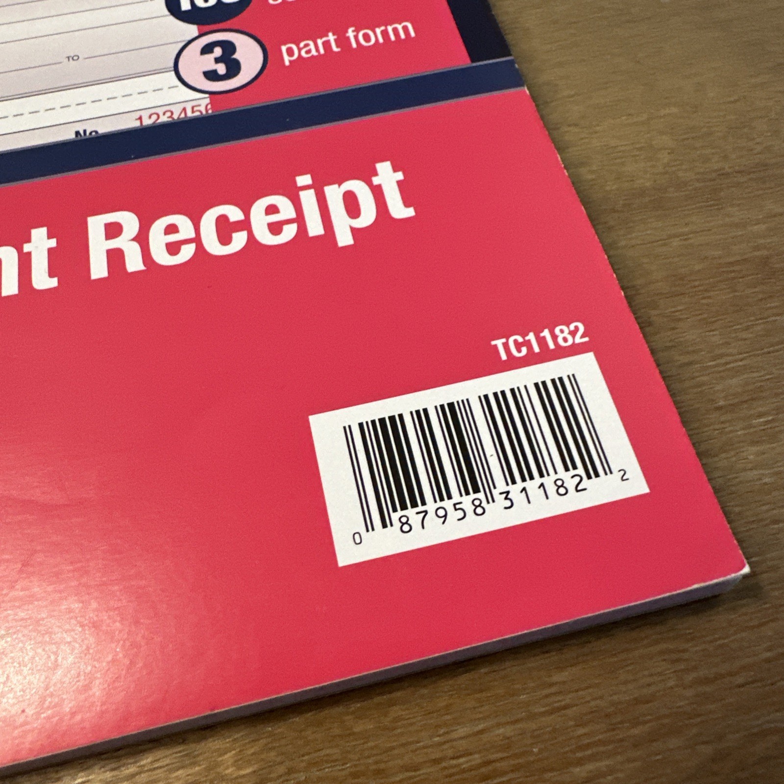 Money and Rent Receipt Book, 3-Part, Carbonless, White/Canary/Pink, 7-5/8″ X 11”