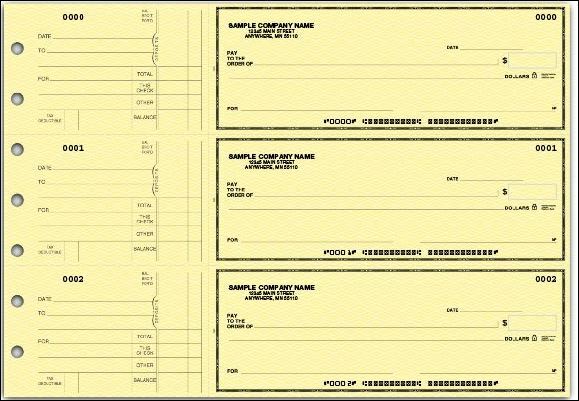 3-On-A-Page Business Checks with Side Stub 5 Colors with Free Logo 250 ct. *NEW*