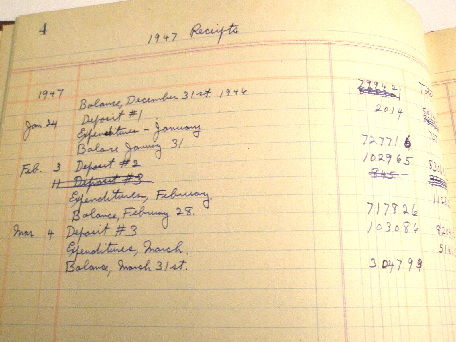 1947 S. E. & M. Vernon Ledger Record Book No. 53…10 Pages Filled In