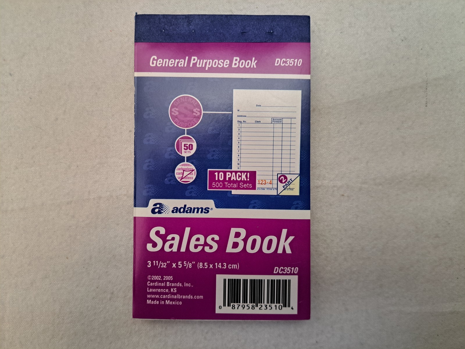 Lot of 4 – Adams General Purpose Sales Books (2 Part Carbonless) #DC3510