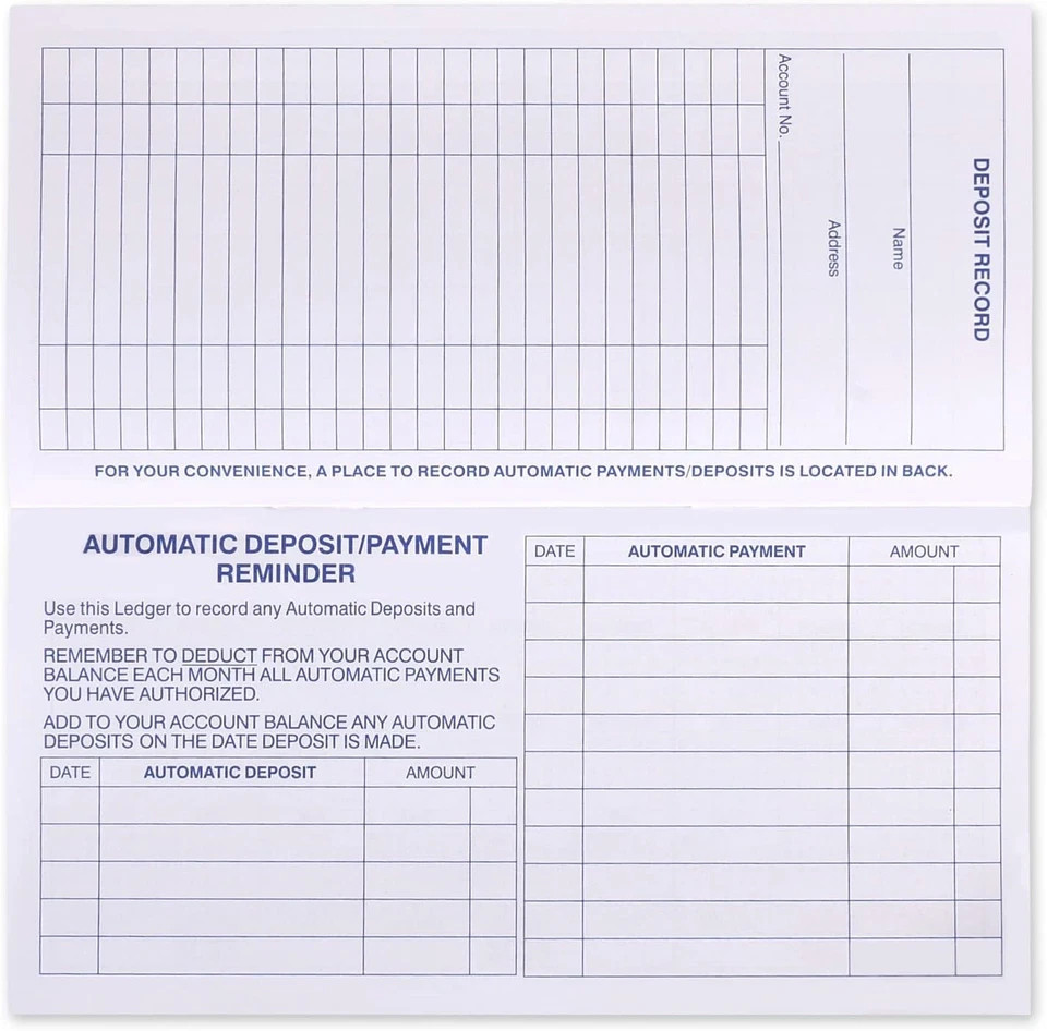 24 PCS Check Registers for Personal Checkbook, Easy to Read Checkbook Register
