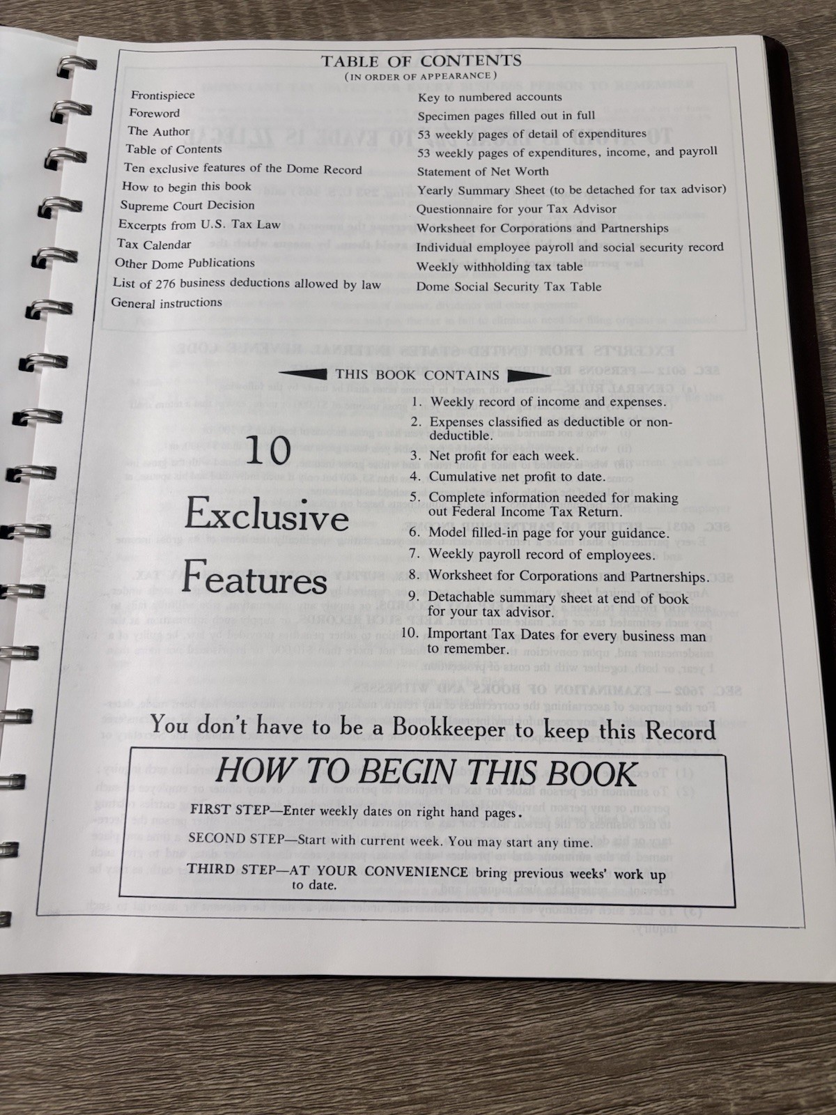 DomeSkin DOM600 Bookkeeping Record Book – Brown