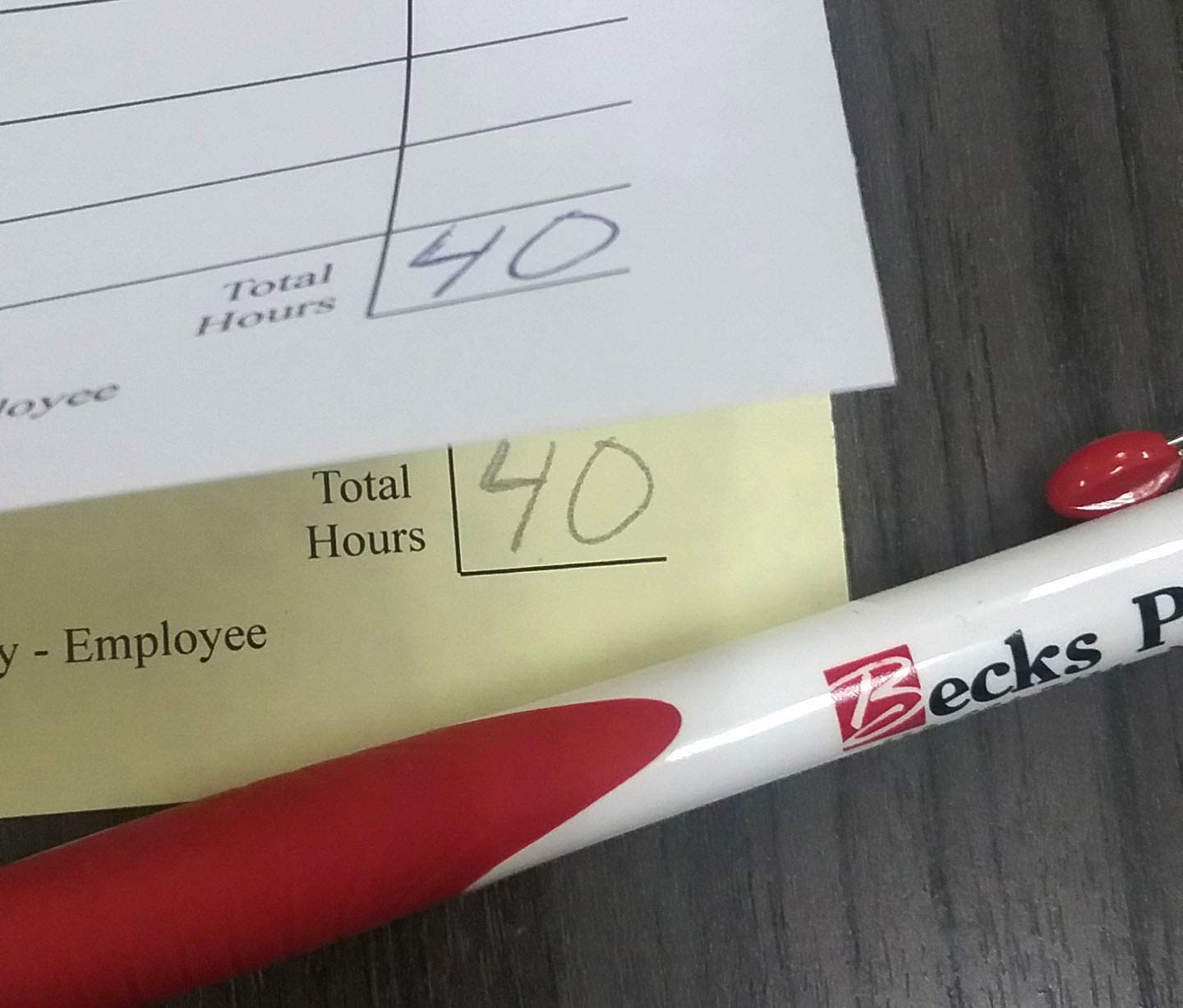 Weekly Time Sheets on 2 Part Carbonless Paper 100 Pack of Forms