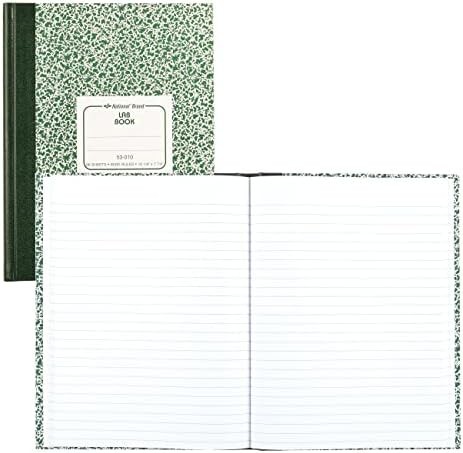 National Lab Notebook, Wide/Legal Rule, Green Marble Cover, (96) 10.13 x 7.88 Sh