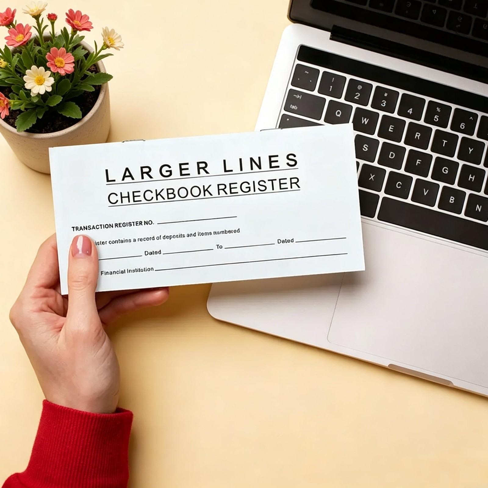 Checkbook Register, Larger Lines Transaction Ledger for Personal or Business …