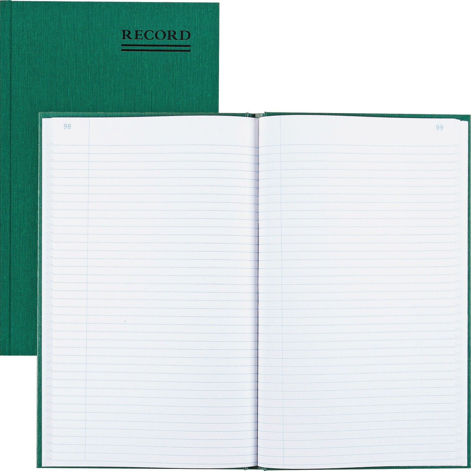 Rediform RED56111 Green Bookcloth Record Book 150 Sheets 12.25″x7.25″